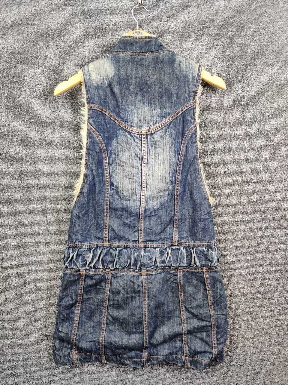 Denim & Co. Old Army Multipocket Shearling Denim Vest Size US S / EU 44-46 / 1 - 3 Thumbnail