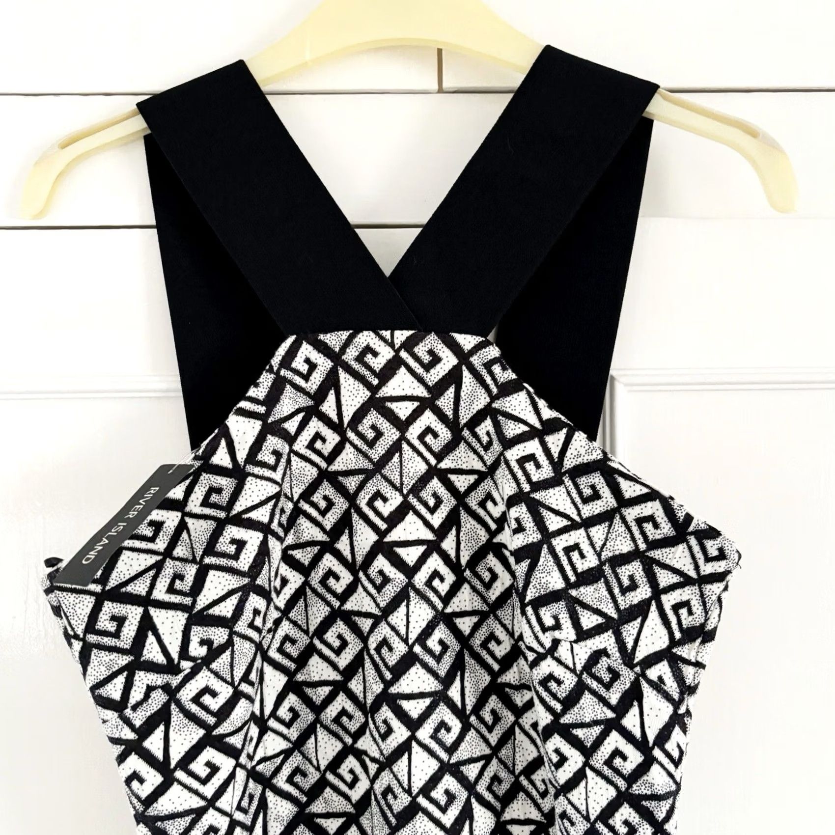 River Island River Island Glamathon Bodycon Dress UK 10 Black Print New with Tags Size L / US 10 / IT 46 - 3 Thumbnail