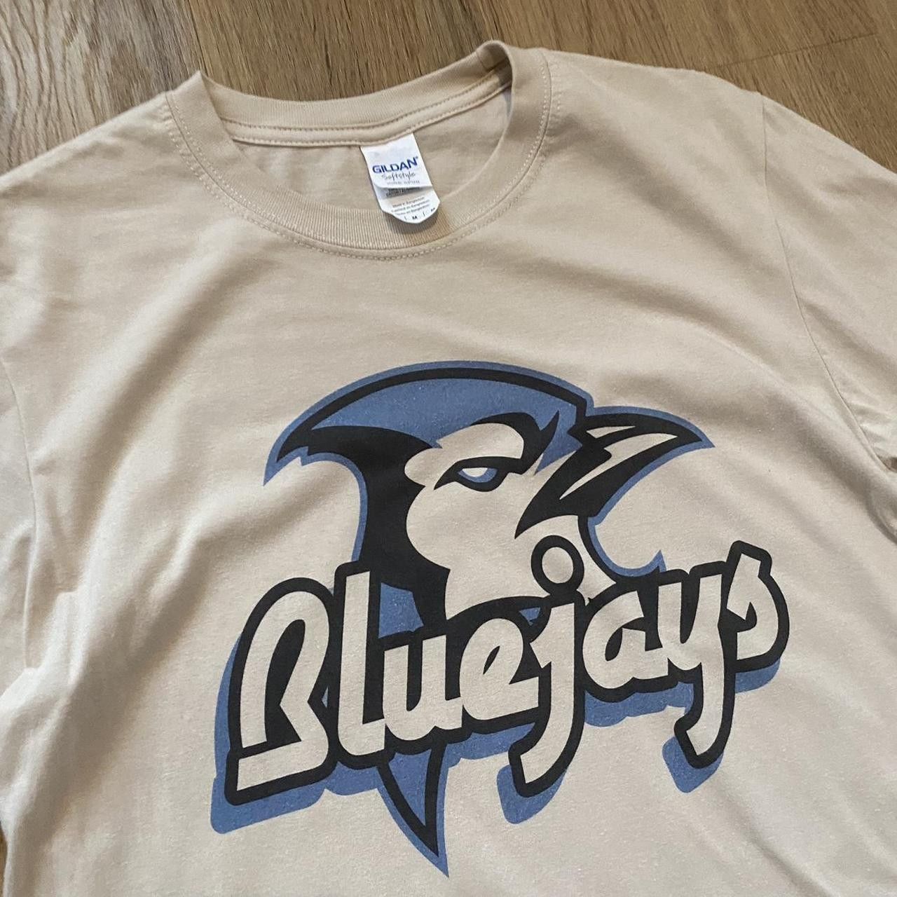 Gildan Blue Jays cream and blue cotton t-shirt #BlueJays Size US M / EU 48-50 / 2 - 2 Thumbnail