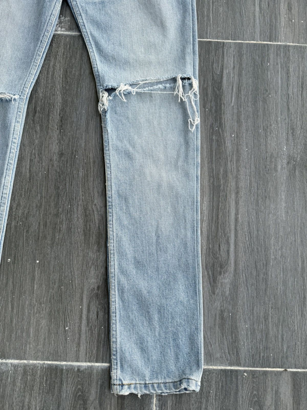 Helmut Lang Vintage 1998 HELMUT LANG "Broken Denim" Size US 28 / EU 44 - 4 Thumbnail