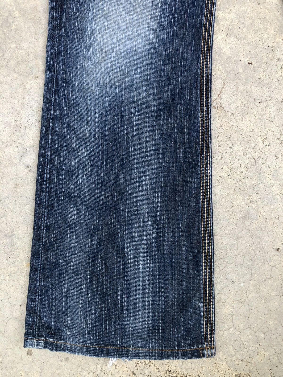 If Six Was Nine Japanese Edwin Flared Jeans Distressed Back Buckle Size US 34 / EU 50 - 6 Thumbnail