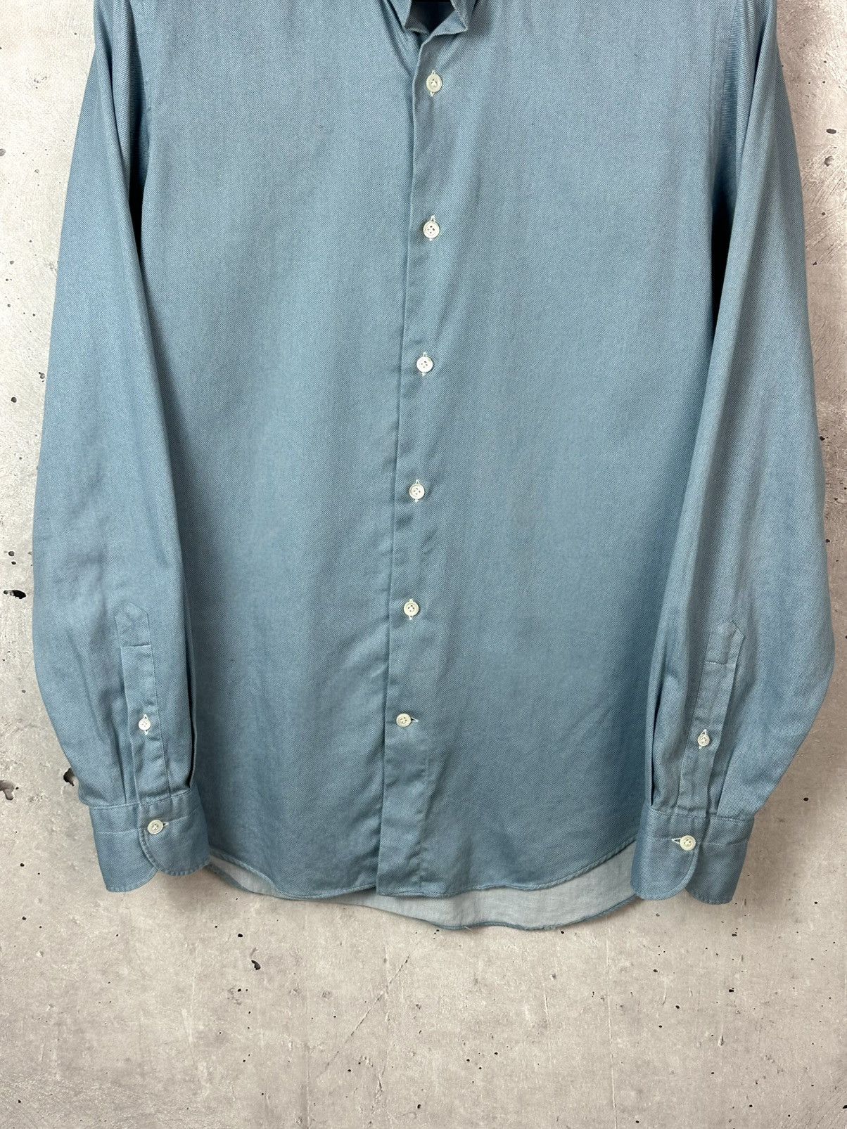 Other Gianetto Made in Italy Blue Cotton Long Sleeve Shirt Size US M / EU 48-50 / 2 - 3 Thumbnail