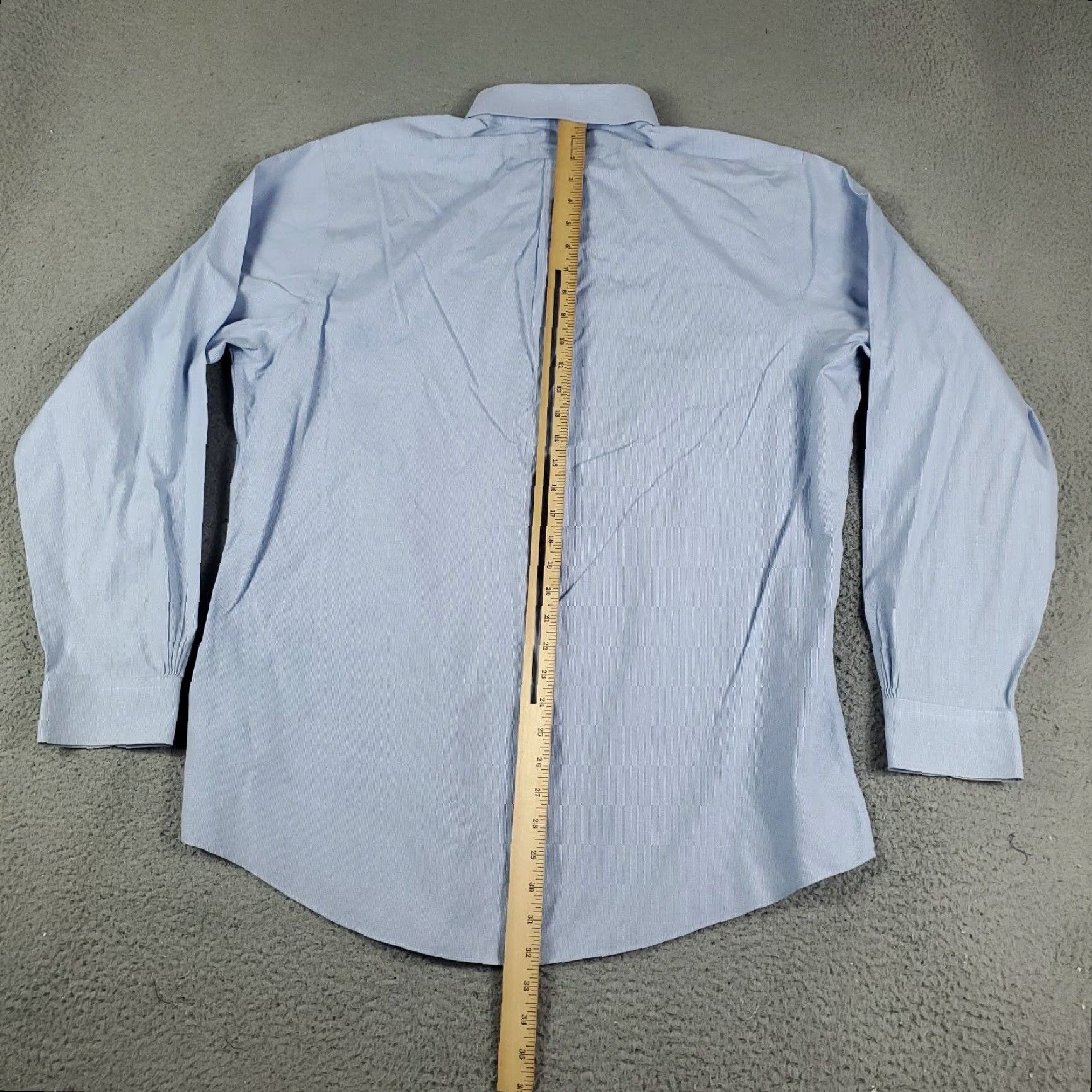 Brooks Brothers VINTAGE Brooks Brothers Dress Shirt Men Size 17 Blue Cotton Long Sleeve Business Casual Formal Size 46R - 3 Thumbnail