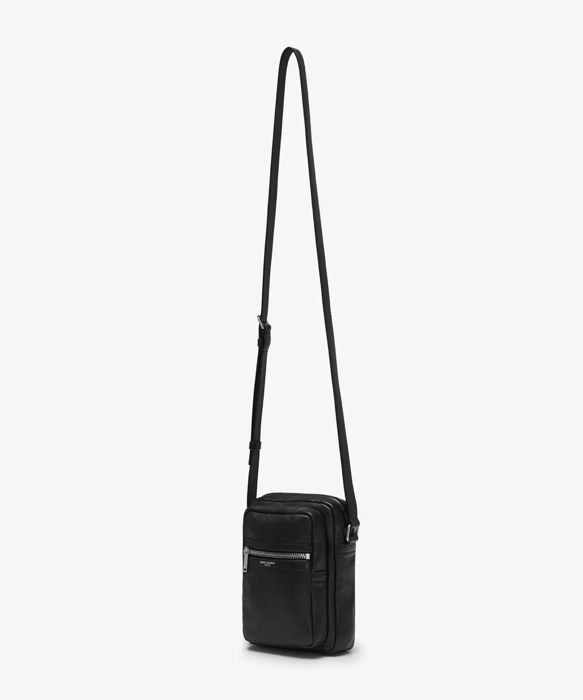 Saint Laurent Paris o1bcso1str1225 Size: OS/Sid Pouch Antiqued Lambskin in Black Size ONE SIZE - 2 Thumbnail