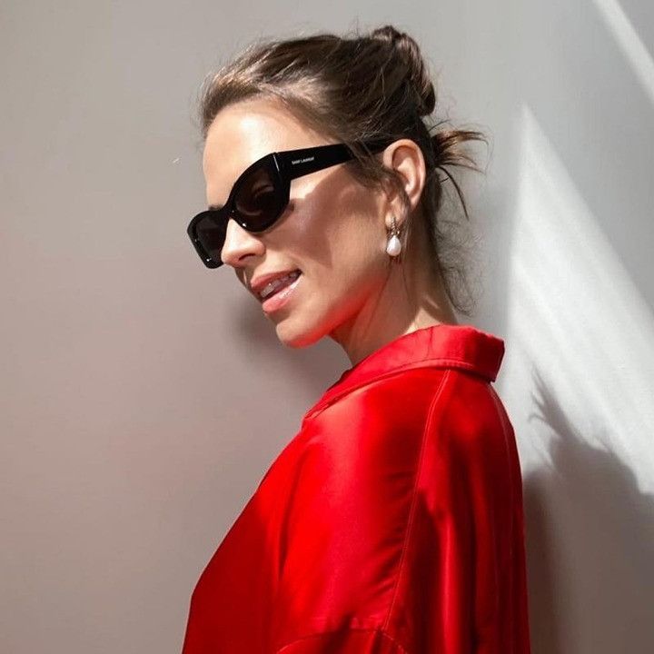 Saint Laurent SL593 001 Sunglasses Black Cat Eye Frame