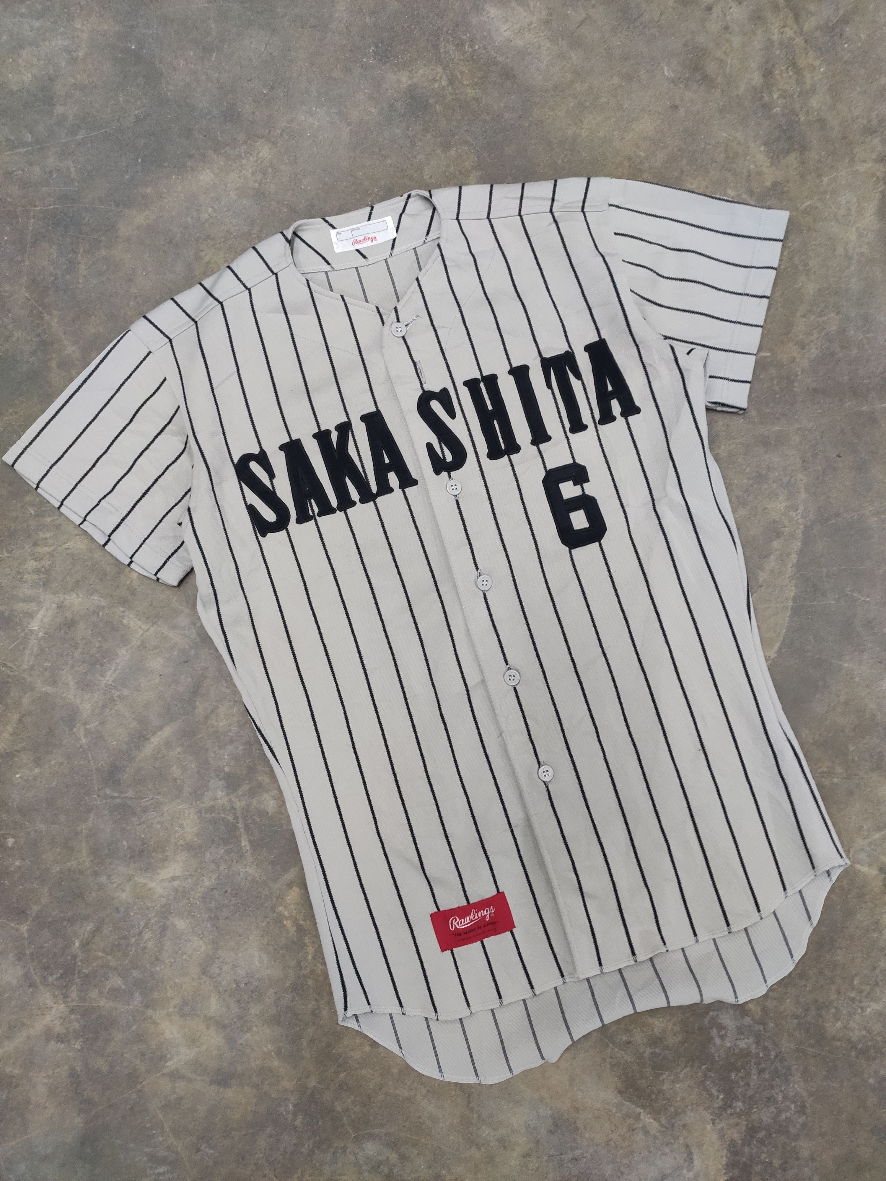 Pre-owned Mlb Sakashita Baseball Jersey Sakashita 6 Japan In Gray