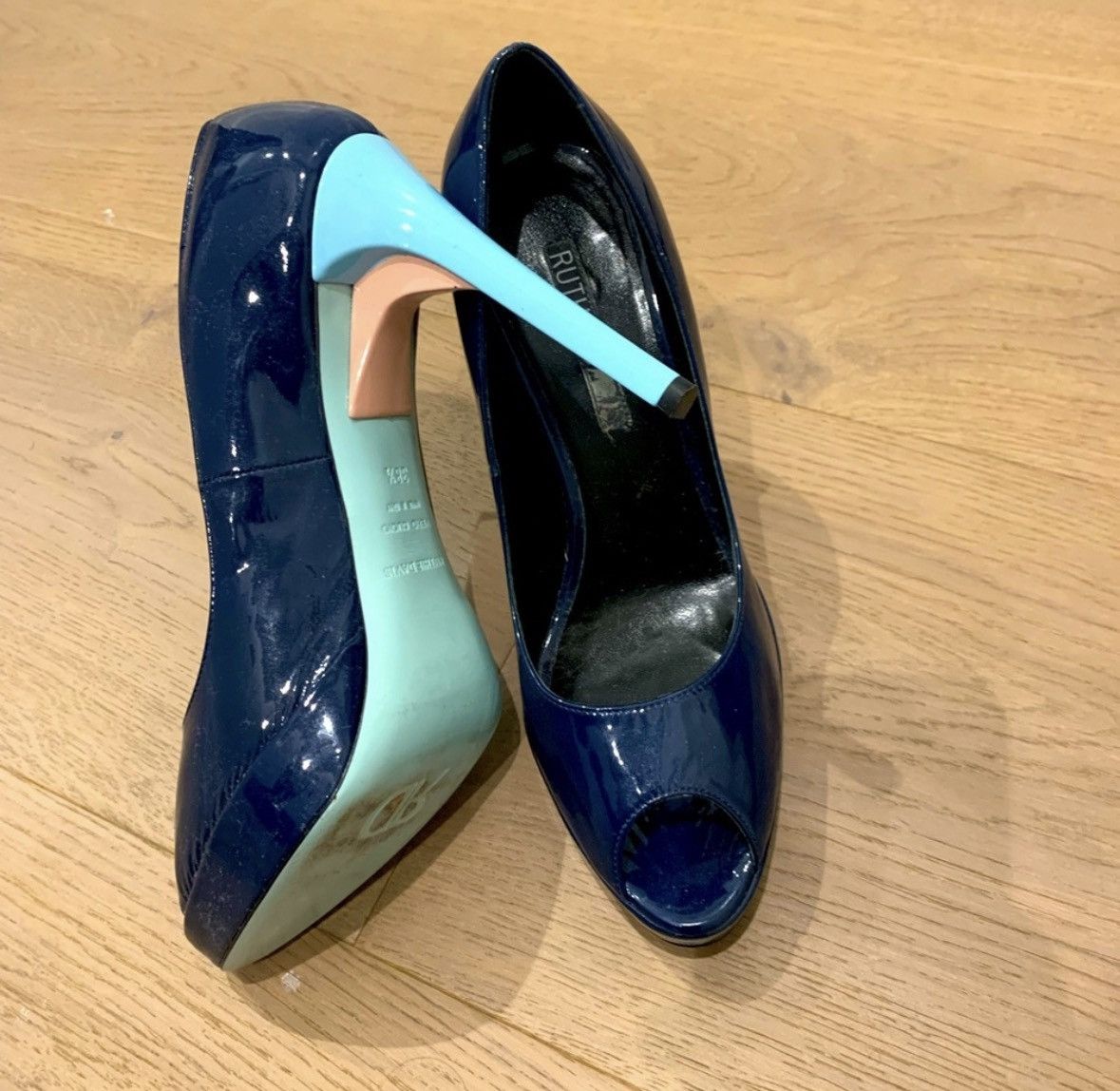 Other Ruthie Davis Patent Navy Blue Heels Size US 7.5 / IT 37.5 - 1 Thumbnail