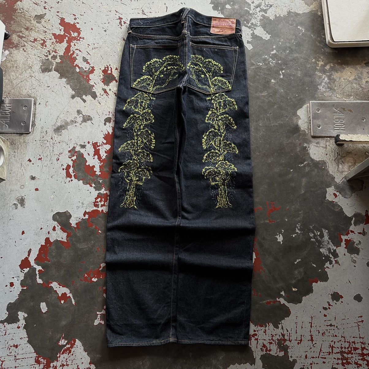 Evisu Heritage Rare Tree Embroidery Selvedge Denim Jeans 34
