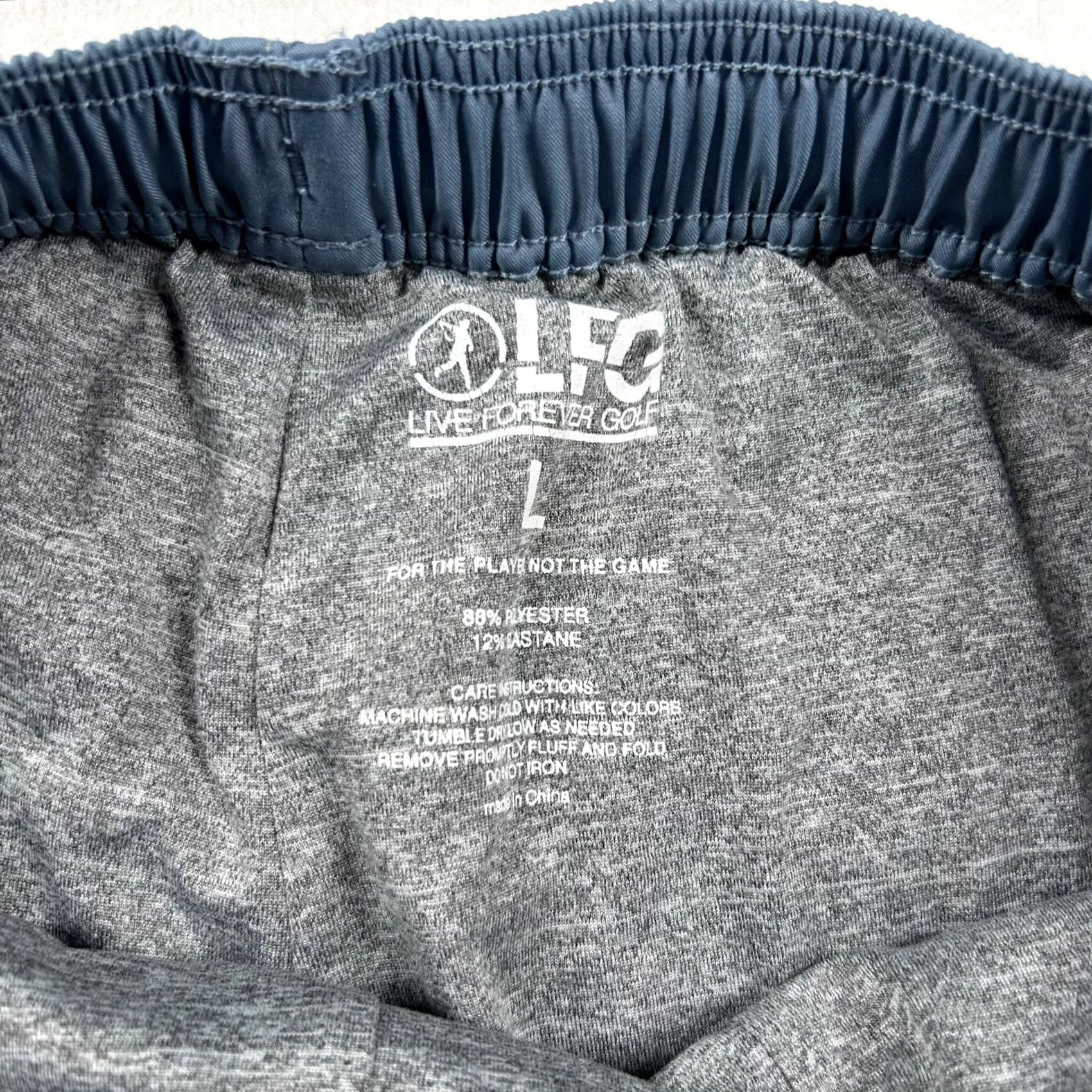 Olive Live Forever Golf Shorts Mens L Performance Stretch Lined Gym Sage 8" Inseam Size US 33 - 4 Thumbnail
