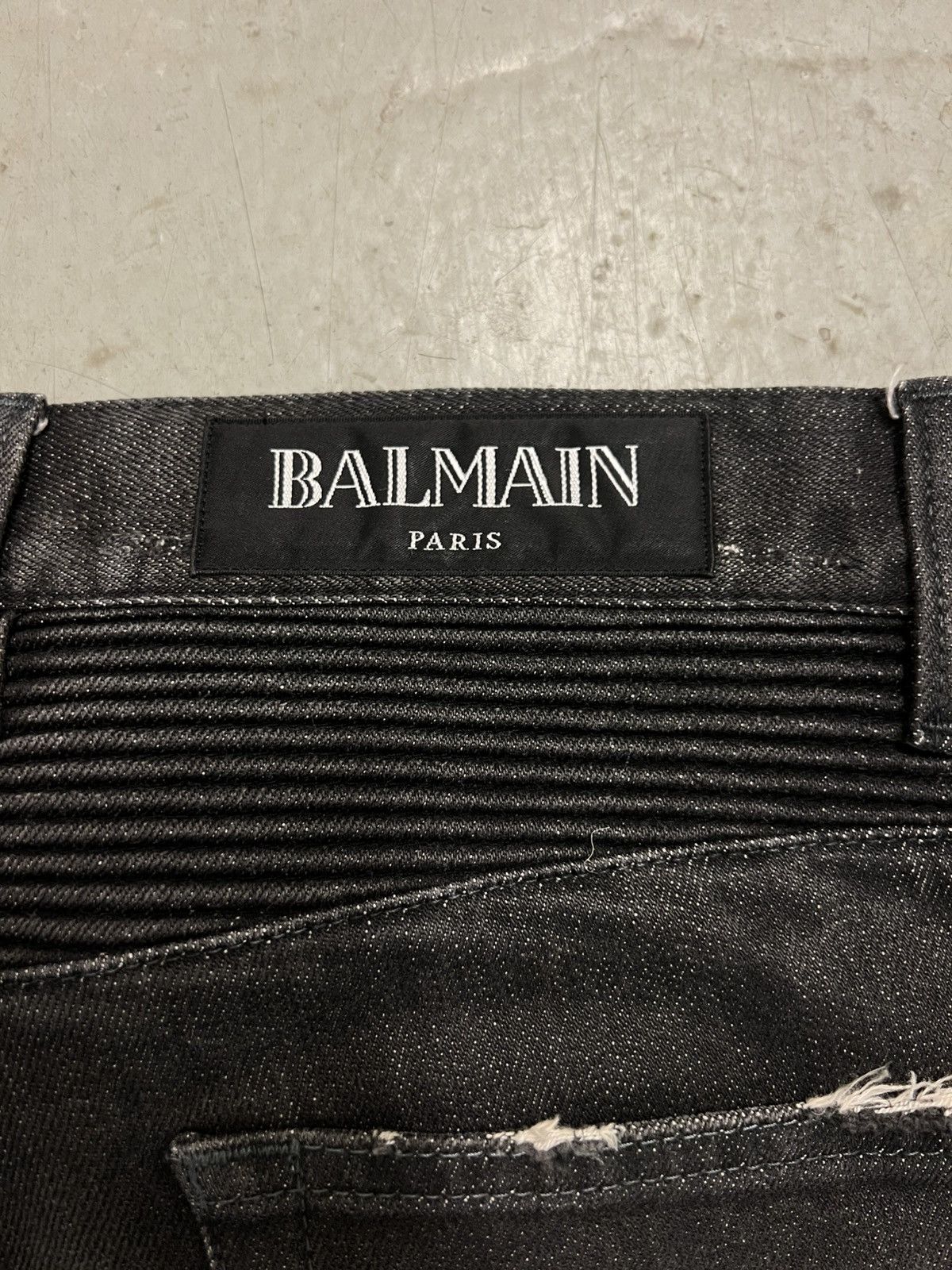 Balmain Distressed Balmain Biker Denim Size US 29 - 9 Thumbnail