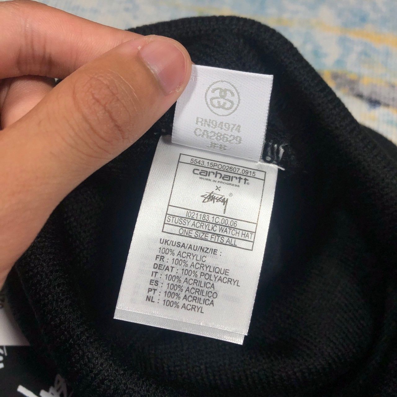 Stussy × Vintage Stussy X Carhartt Acrylic Watch Beanie Size ONE SIZE - 5 Thumbnail