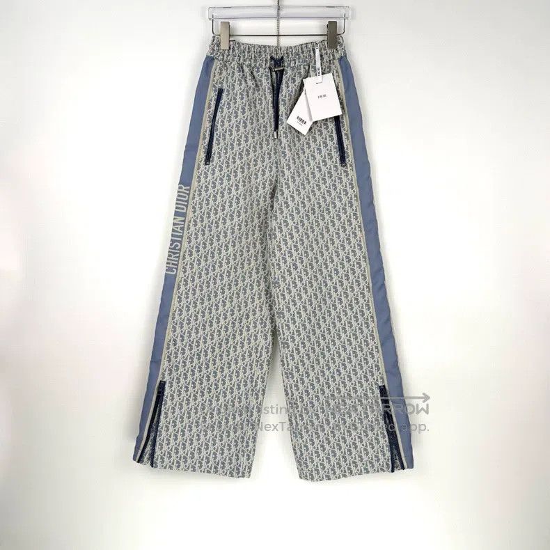 Dior Dior Blue and white full logo drawstring trousers Size 42" / US 20 - 3 Thumbnail