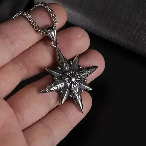 Vintage Eight-pointed Star Pendant Necklace Size ONE SIZE - 4 Thumbnail