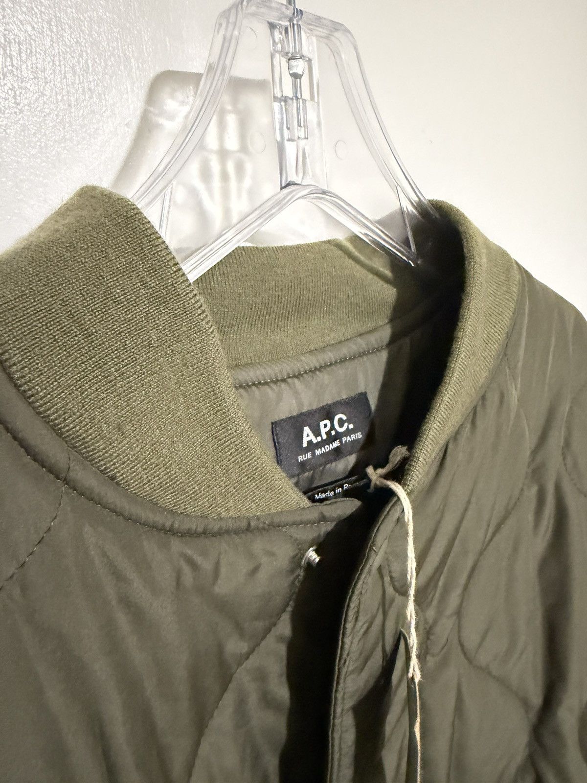 A.P.C. A.P.C. Florent Quilted Bomber Jacked Olive Large New Size US L / EU 52-54 / 3 - 6 Thumbnail