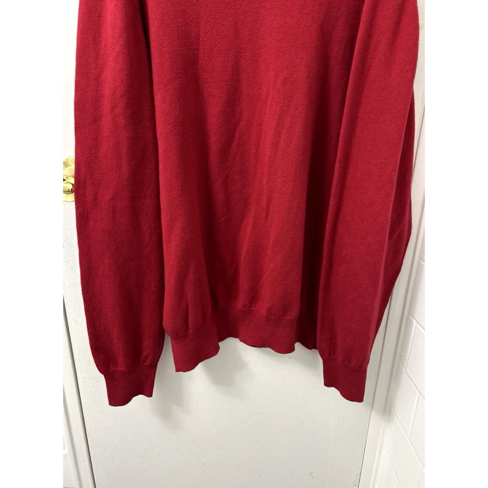 Orvis ORVIS Sweater Mens XL Red V Neck Silk Cashmere Blend Pullover L/S Size US XL / EU 56 / 4 - 3 Thumbnail