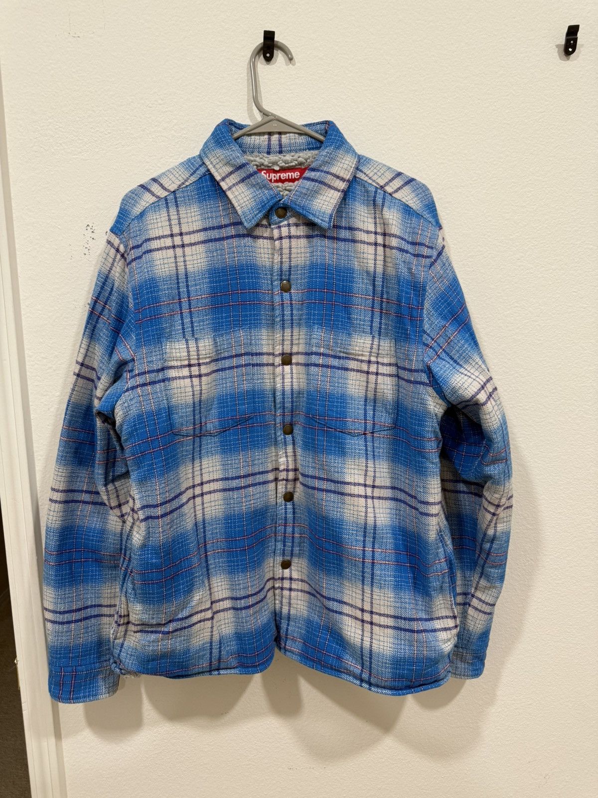 Supreme Shadow Plaid Fleece Shirt Jacket Supreme Plaid Jacket