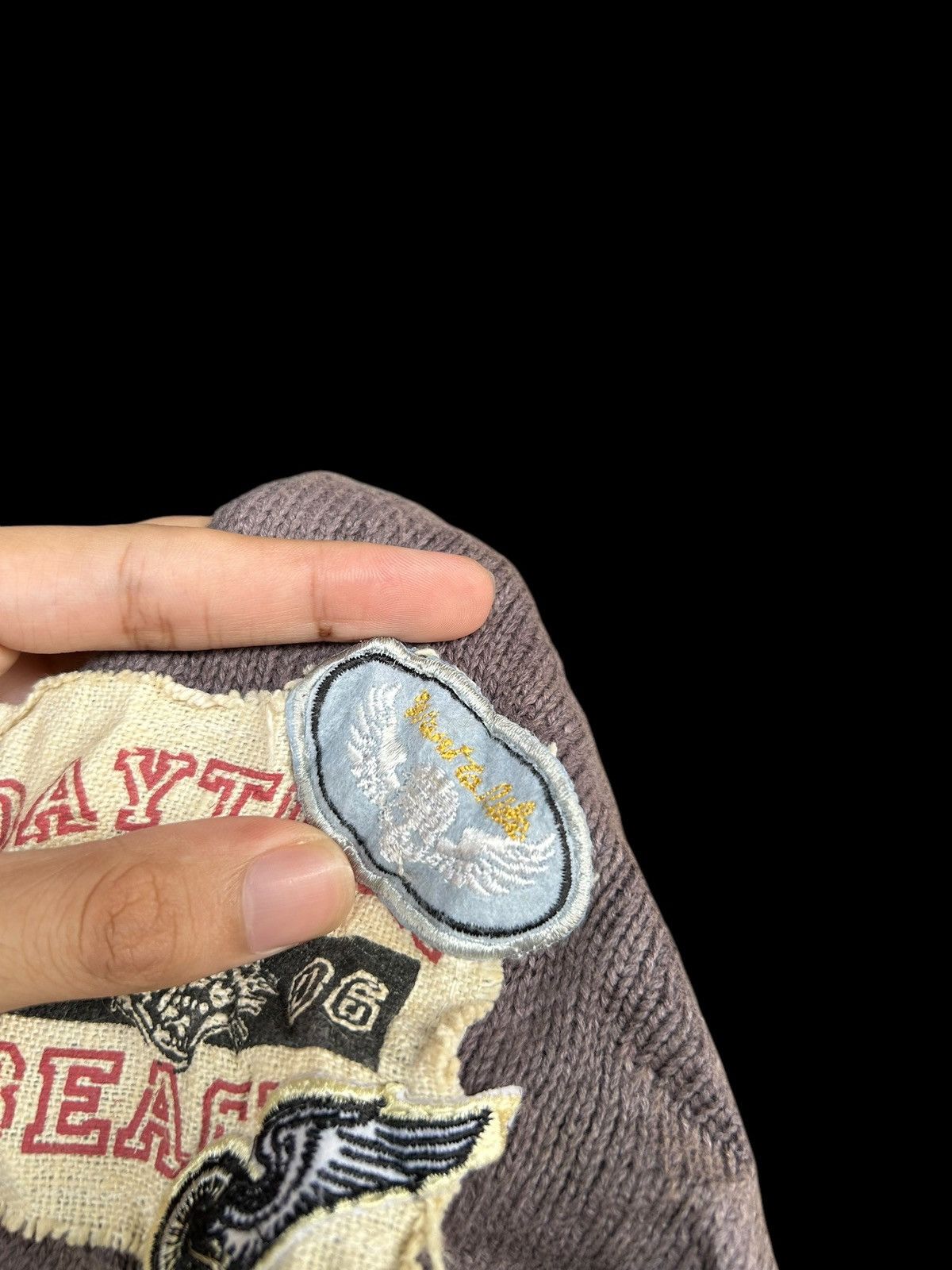 Japanese Brand × Kapital × Vintage Japanese Skull Sunfaded Big Beanie Hats Size ONE SIZE - 8 Thumbnail