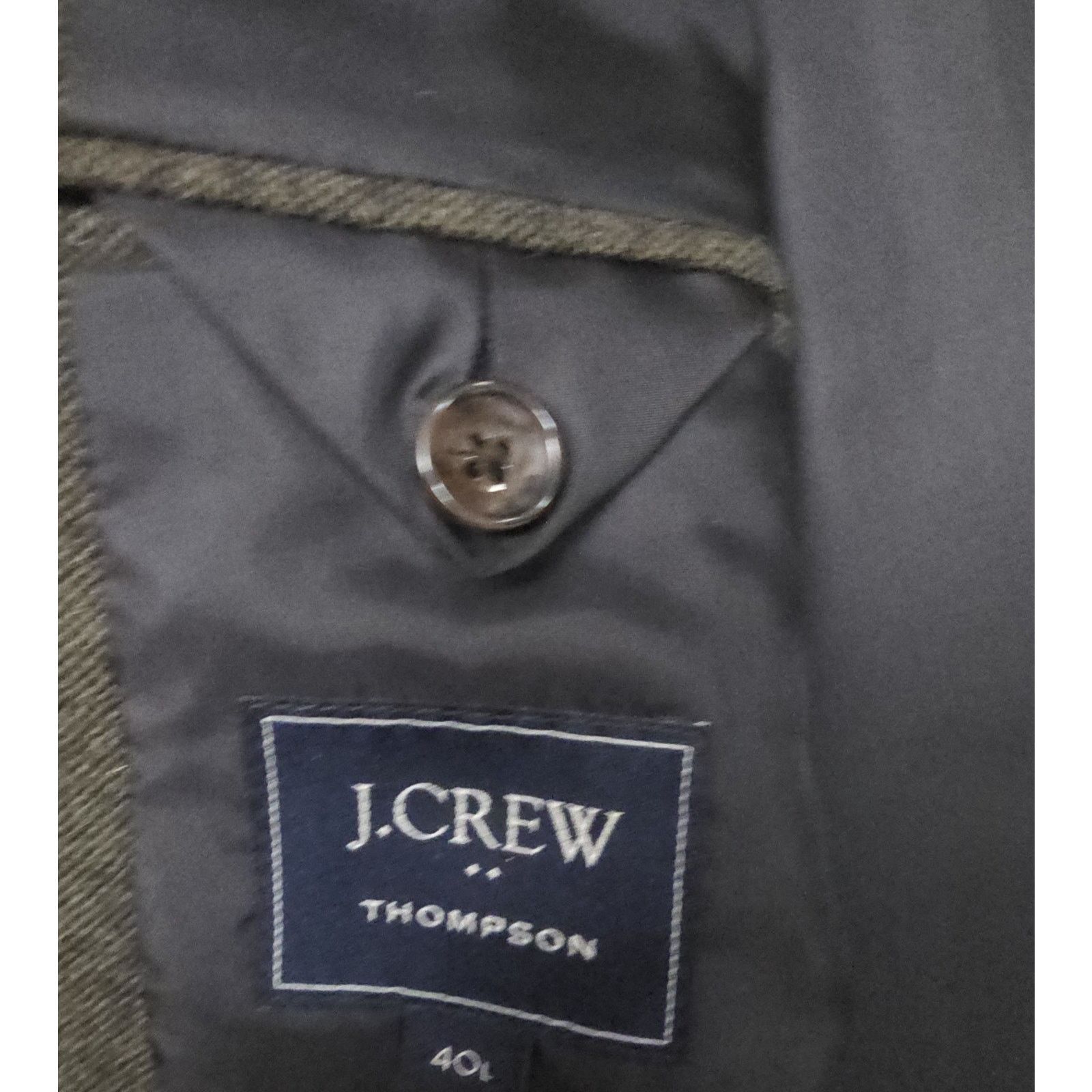 J.Crew J Crew Suit Jacket 40L Wool Thompson Houndstooth Pants 34x34 Size 40L - 8 Thumbnail