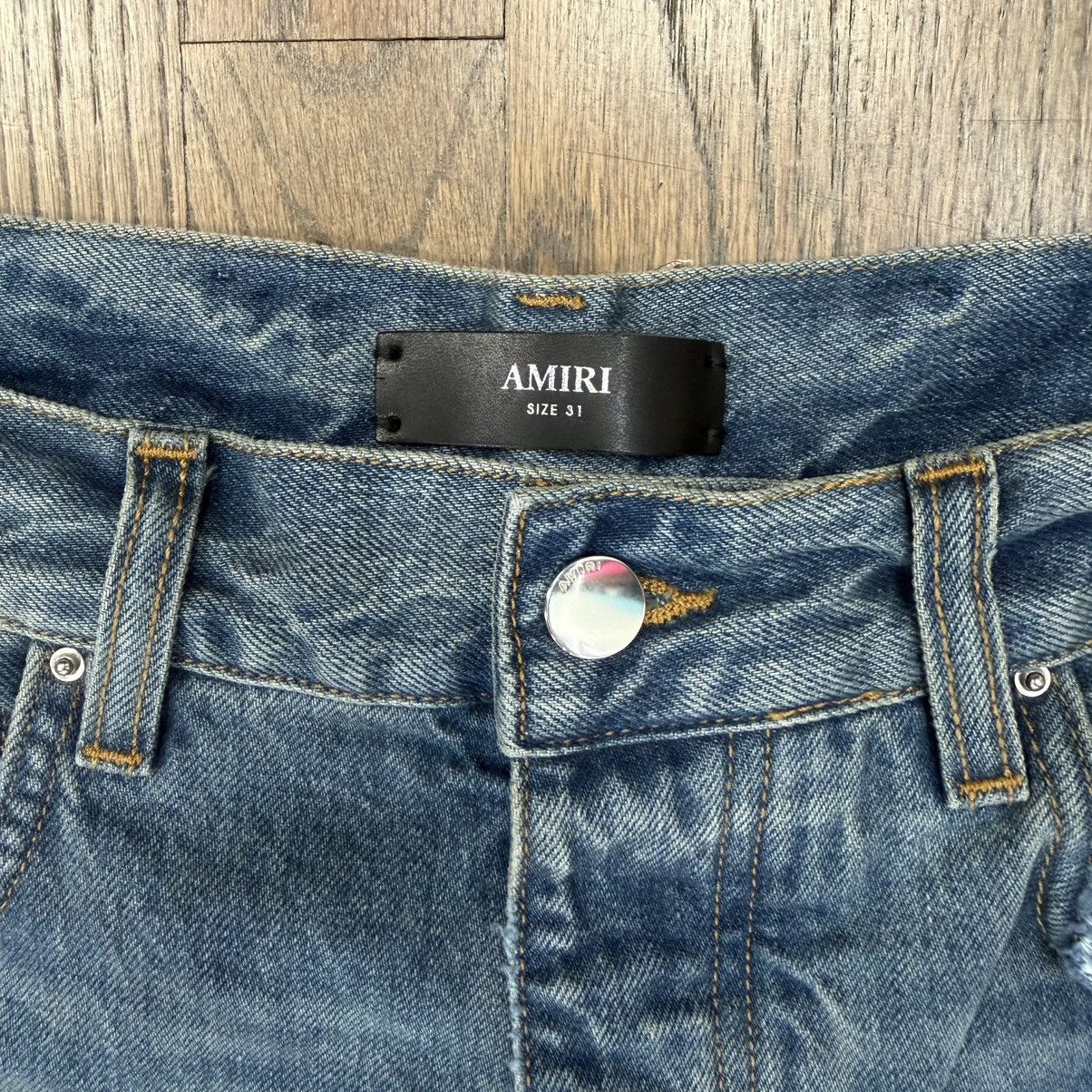 Amiri Amiri Pleated Denim Straight MX1 Jean Honeycomb Indigo Size US 31 - 5 Thumbnail