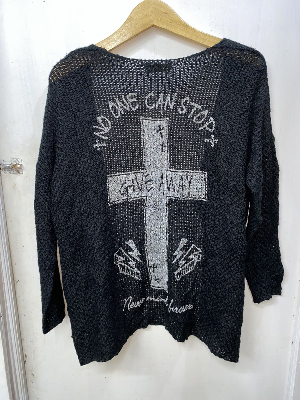 Hysteric Glamour × If Six Was Nine × Japanese Brand open knit cardigan sirmione cross gothic style Size US M / EU 48-50 / 2 - 4 Thumbnail