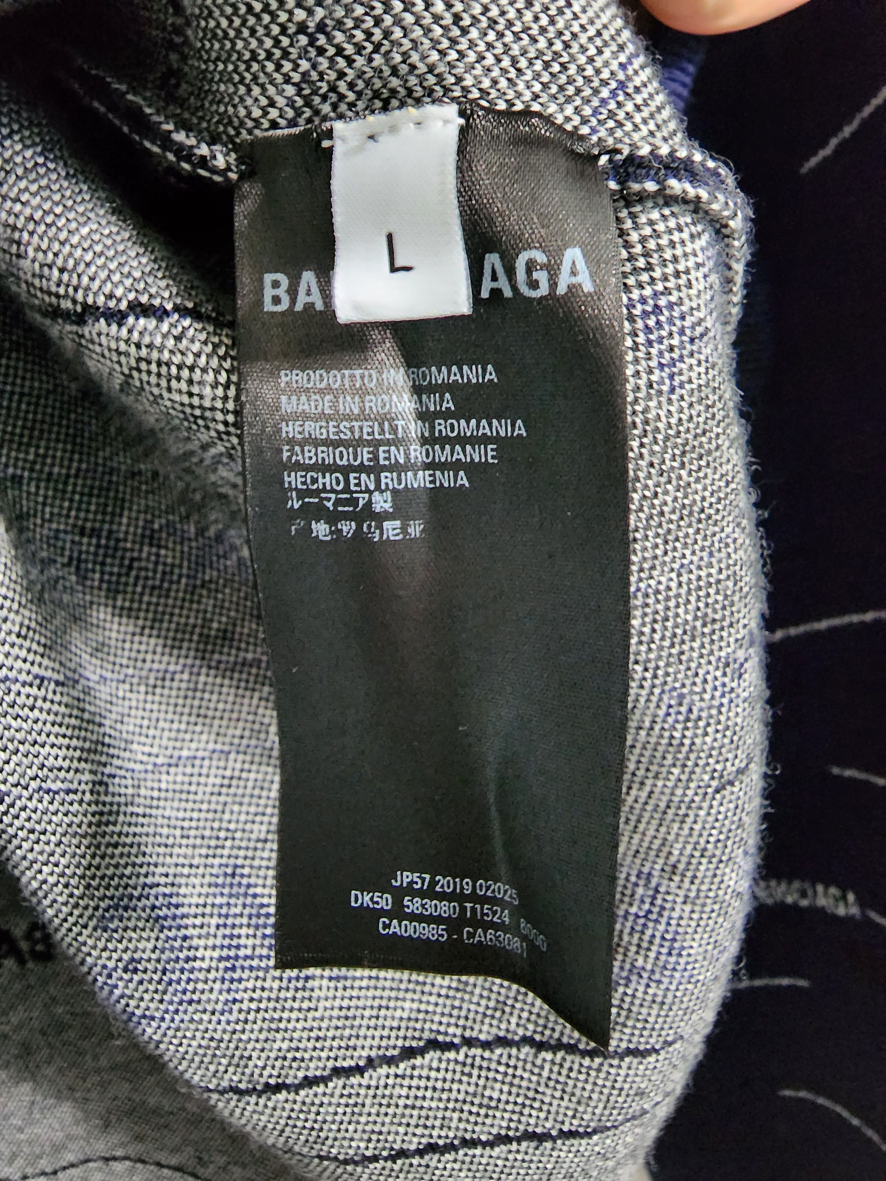 Balenciaga Multi Logo Wool Jacquard Sweater Size US L / EU 52-54 / 3 - 8 Thumbnail