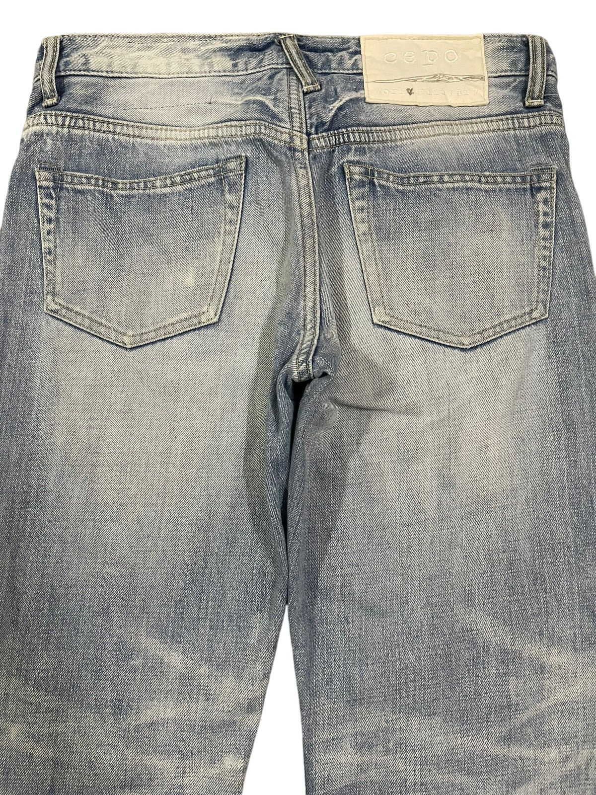 14th Addiction Vintage Y2K Japanese Faded Wash Whisker Painted Distressed Size US 31 - 4 Thumbnail