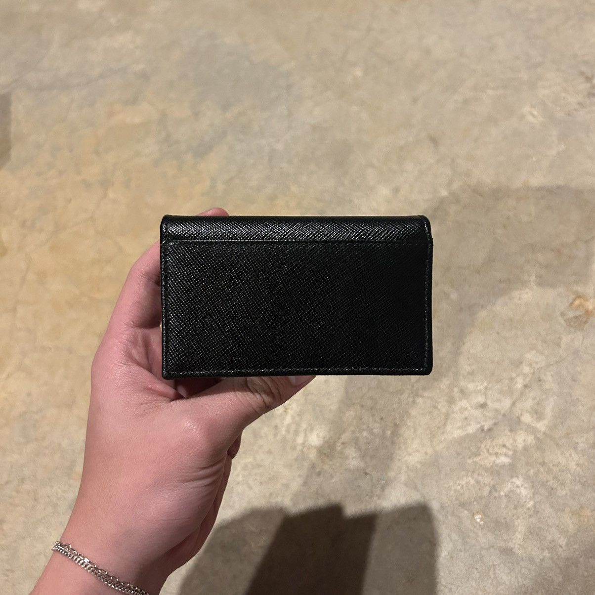 Designer × Prada Brand New Prada Saffiano Leather Card Holder Nero Black Size ONE SIZE - 6 Thumbnail
