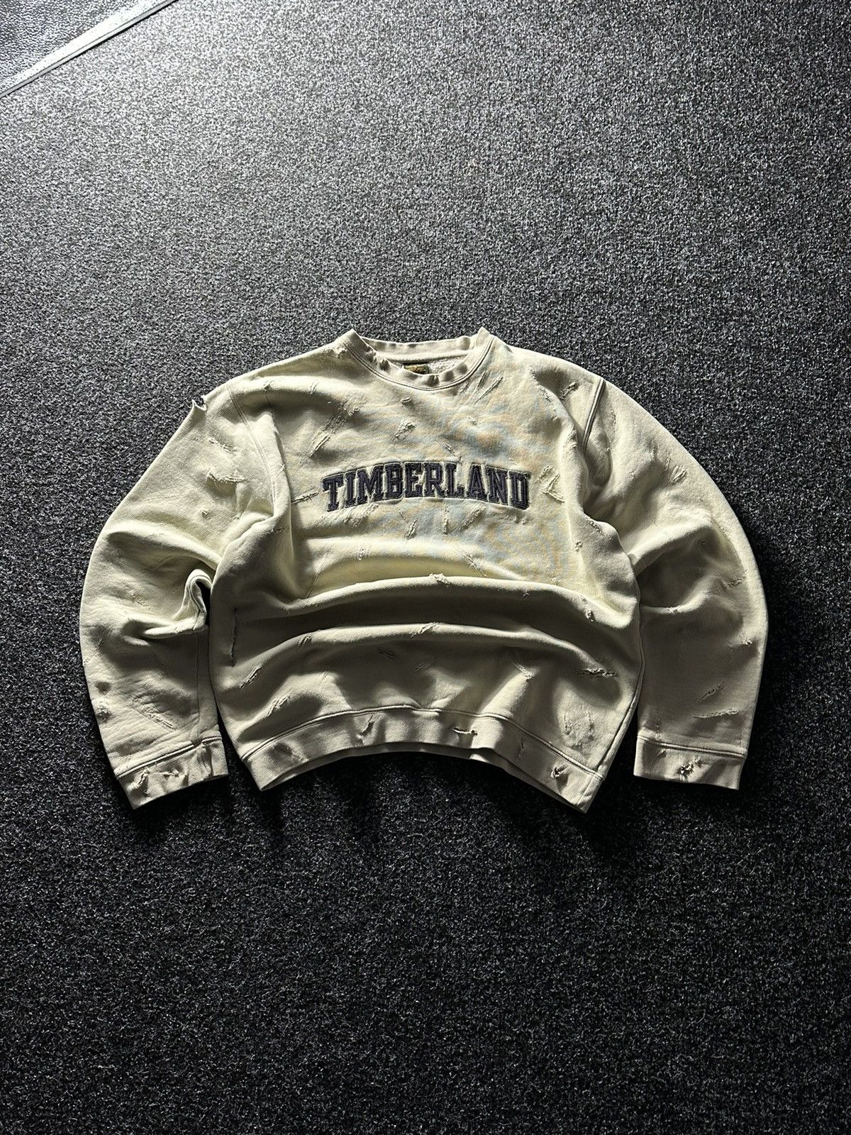 Timberland × Vintage 🚨 VINTAGE TIMBERLAND DISTRESSED SWEATSHIRT BIG LOGO Y2K RARE Size US M / EU 48-50 / 2 - 1 Thumbnail