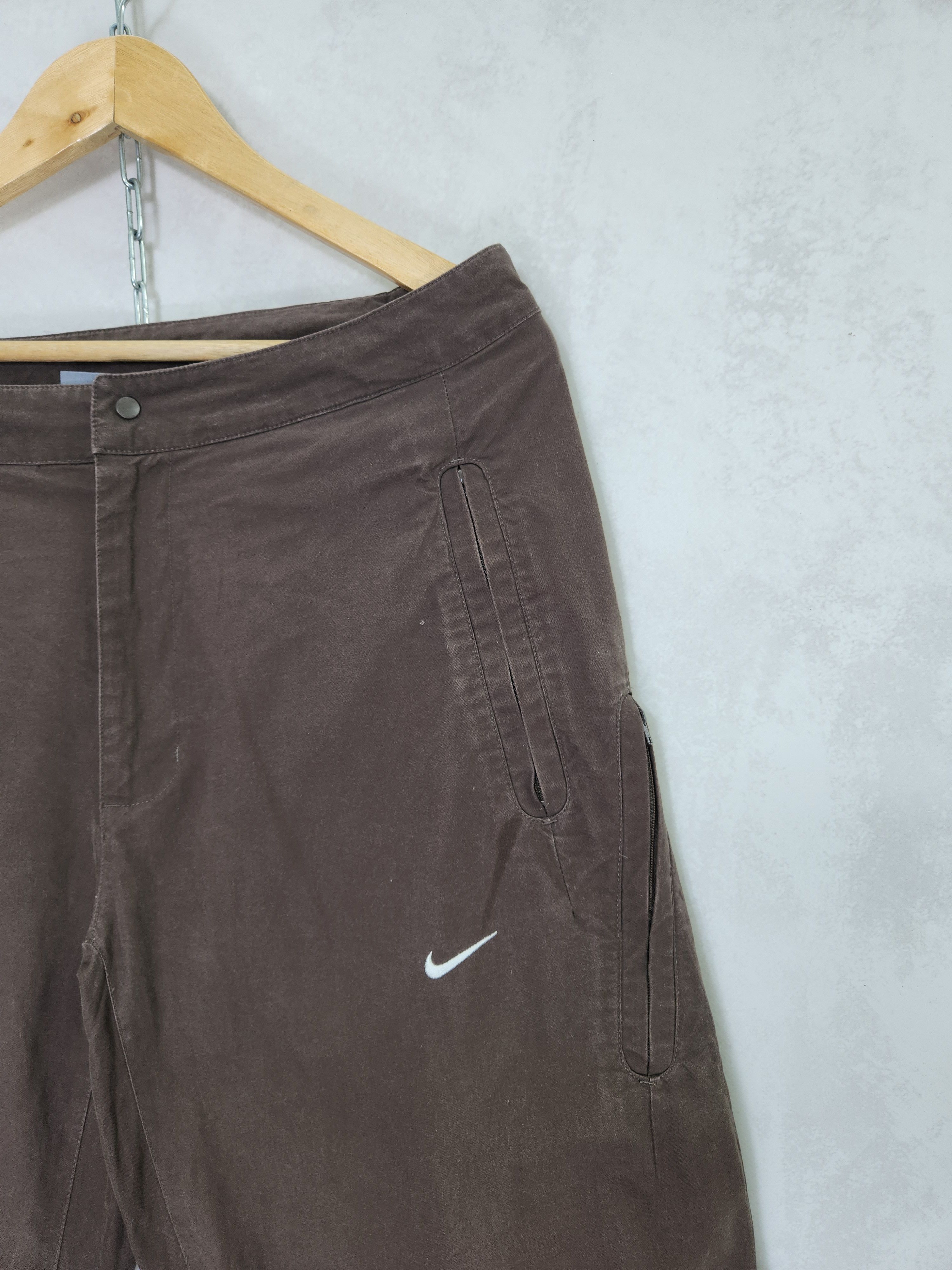 Nike Vintage y2k Nike wmns cotton brown casual pants size M Size 32" / US 10 / IT 46 - 6 Thumbnail