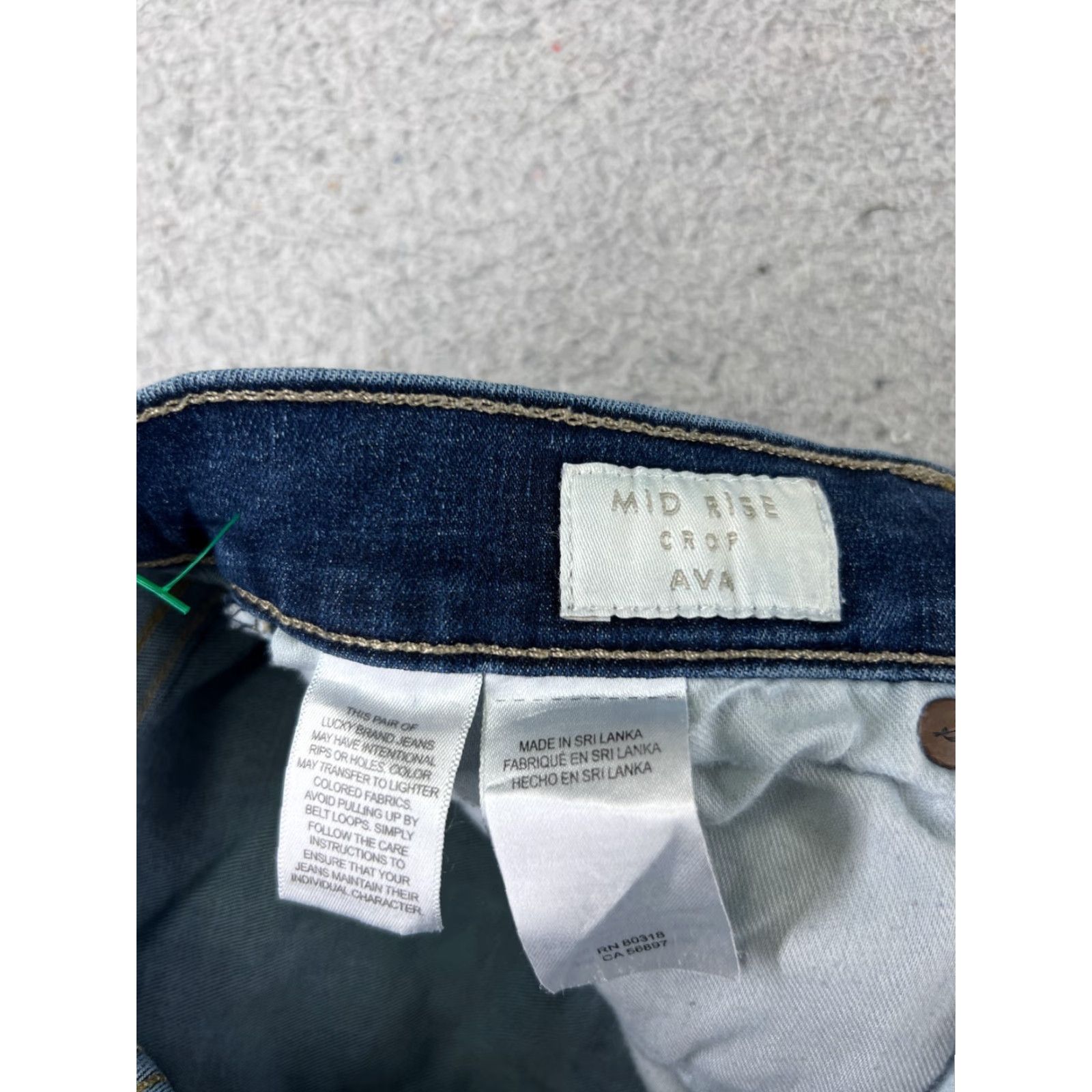 Vintage Ava Women's Blue Denim Jeans 2 Mid Rise Cropped 23x23 Cotton Blend 90s American Size 26" / US 2 / IT 38 - 7 Thumbnail
