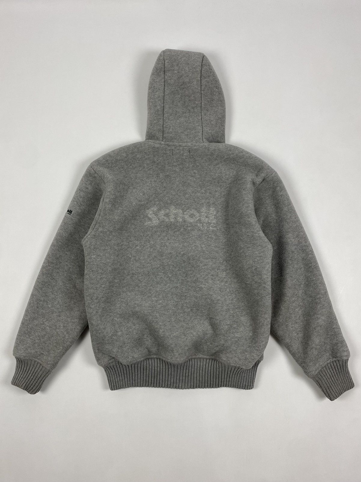 Schott Y2K Schott Sherpa Lined Boxy Fleece Hoodie Size US S / EU 44-46 / 1 - 10 Thumbnail
