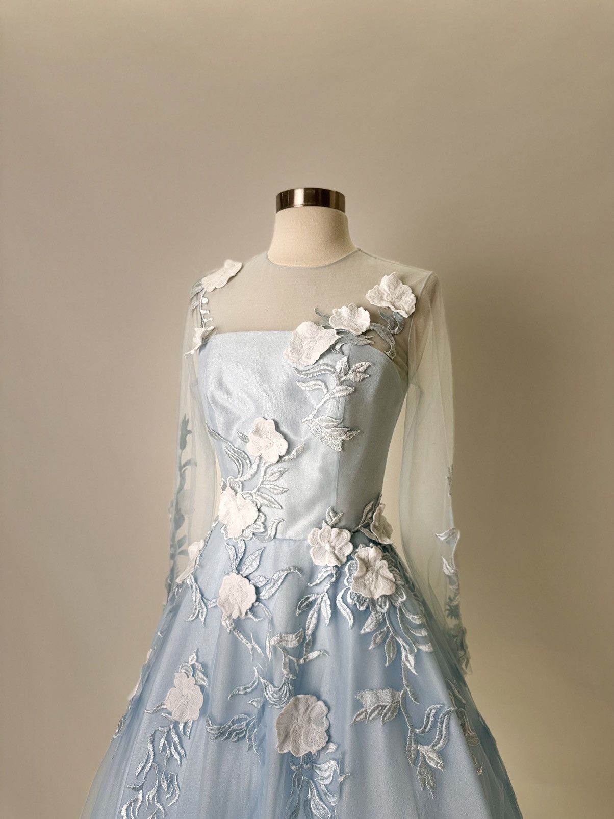 Other Brand New US 8 Baby Blue Floral Anna Augusta Dress Size M / US 6-8 / IT 42-44 - 5 Thumbnail