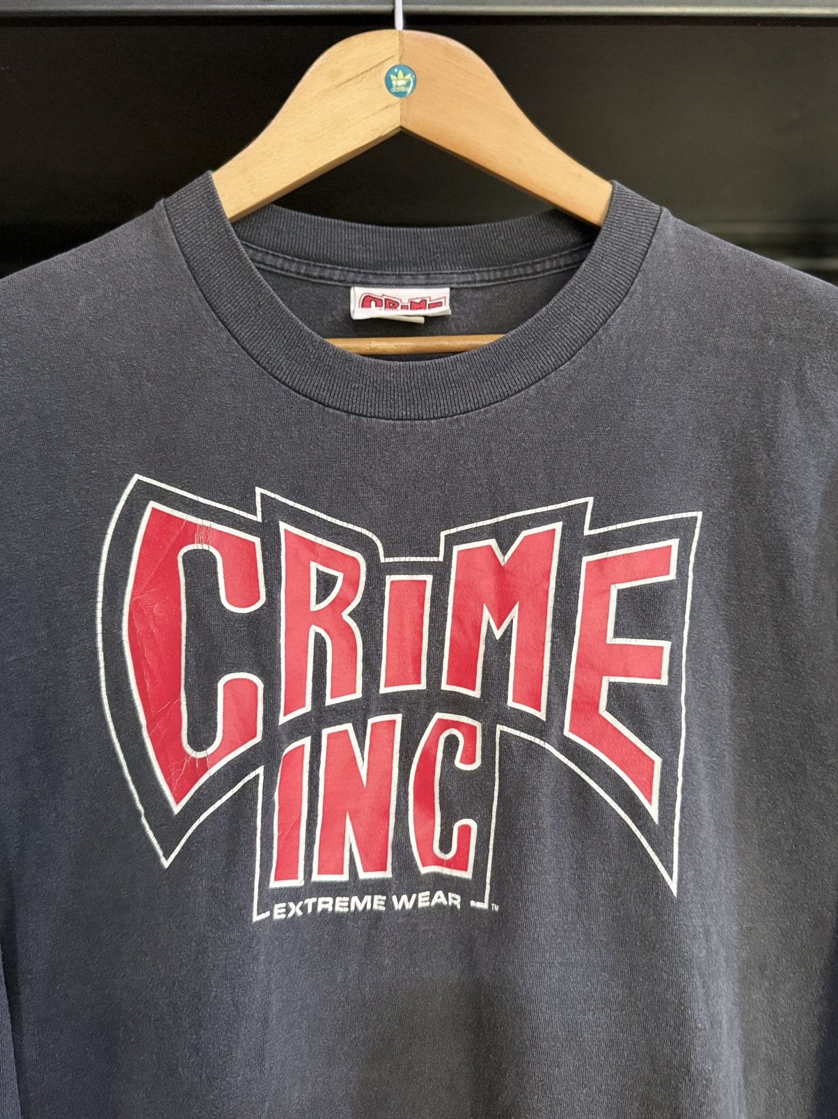 Girl Skateboards Rare Vintage 90s CRIME ING Extreme Wear Skateboard Grunge T Size US XL / EU 56 / 4 - 2 Thumbnail