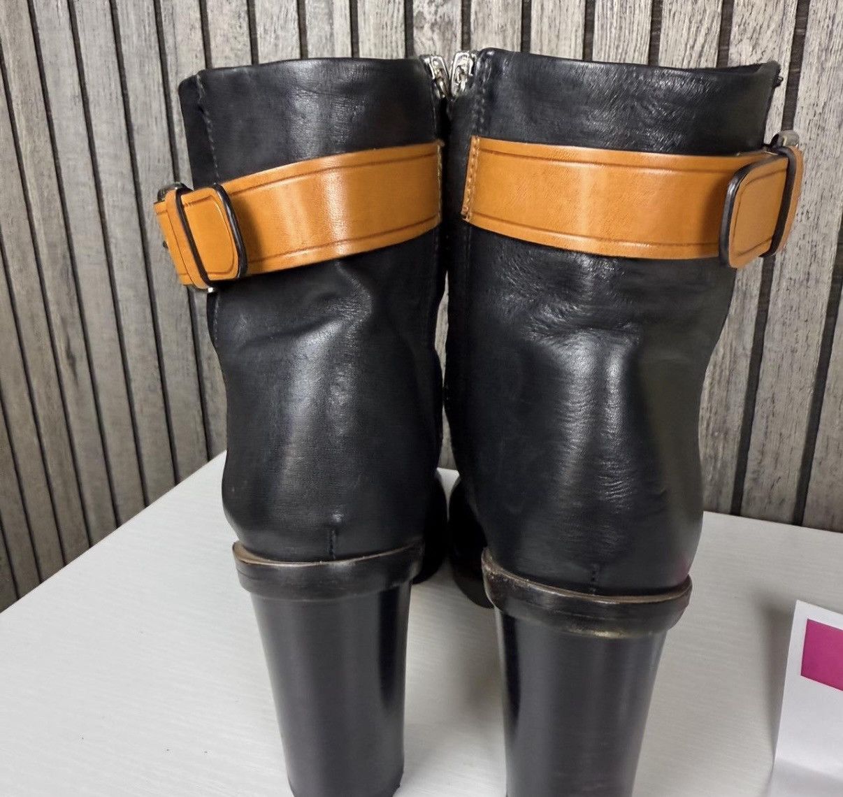 Isabel Marant Isabel Marant Black/Tan Leather & Suede Ankle Buckle w/COA Size US 10 / IT 40 - 5 Thumbnail