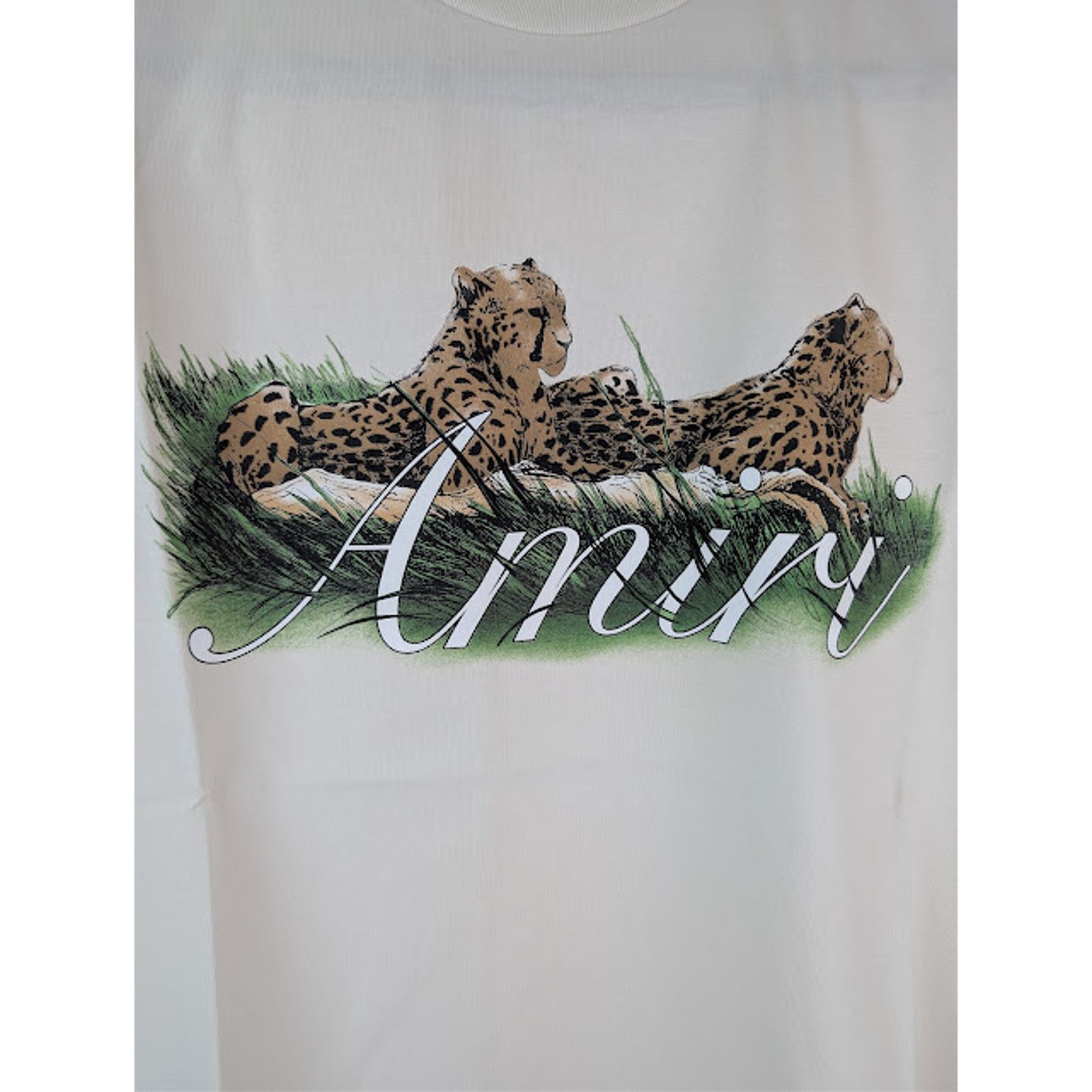 Amiri o1rshd1 Q:2 / Cheetah Logo T-shirt in Alabaster Size US XXL / EU 58 / 5 - 8 Thumbnail