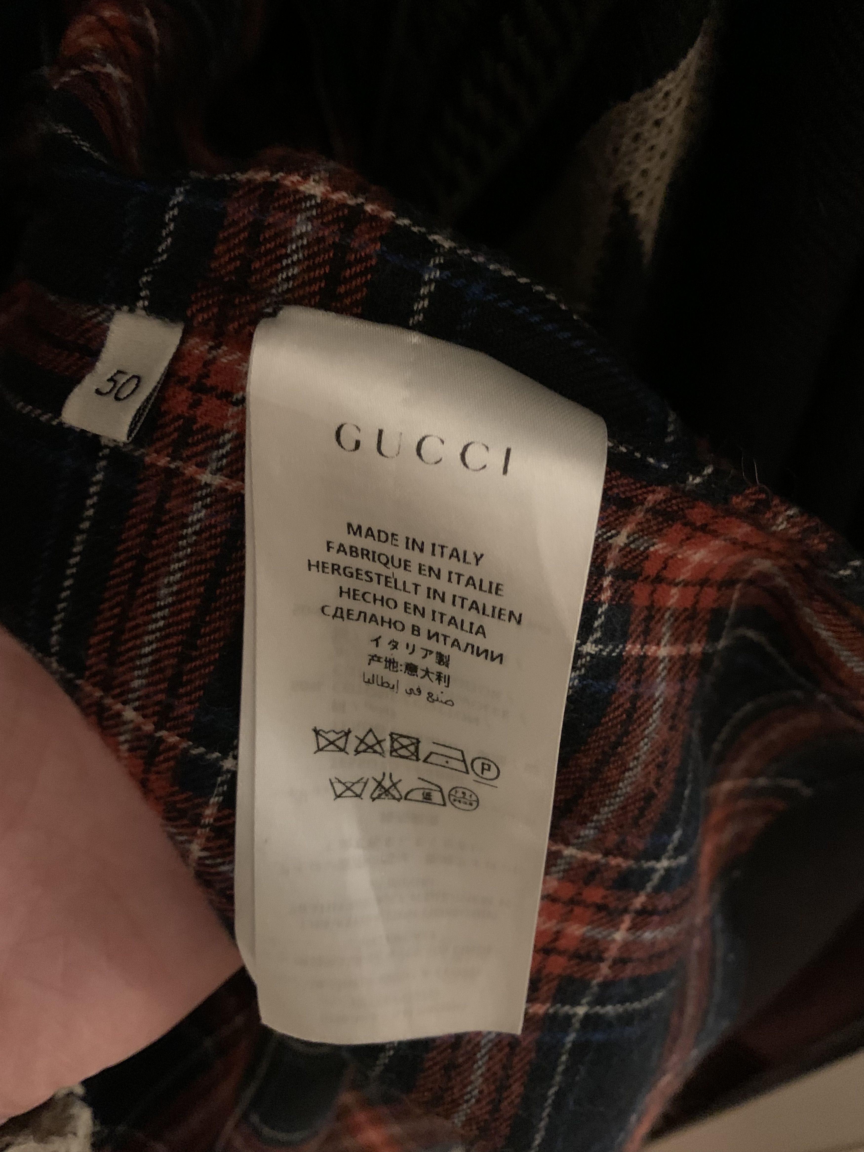 Gucci Plaid shirt with tie. Size US M / EU 48-50 / 2 - 7 Thumbnail