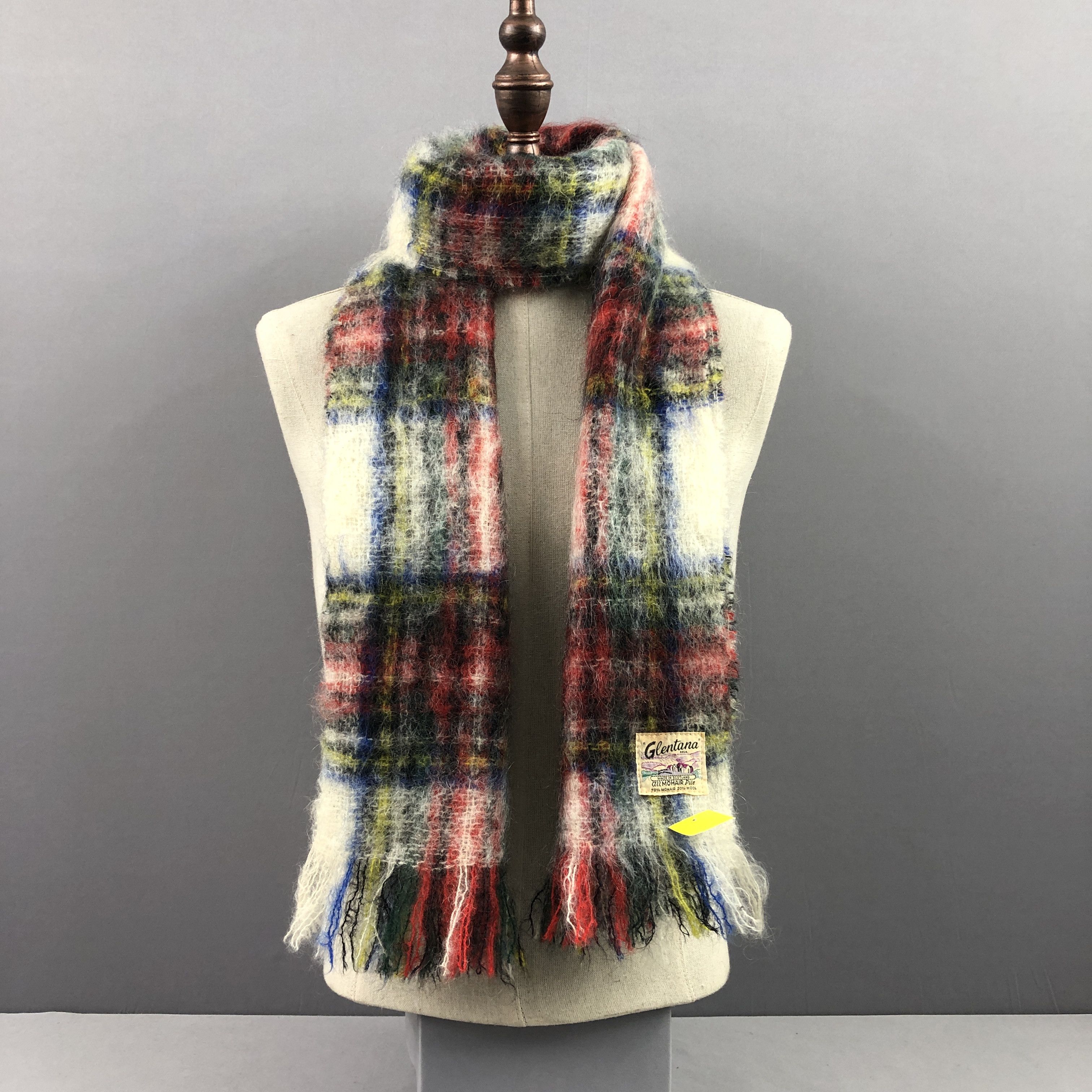 Vintage Vintage Glentana Scarf Scottish Tartan Mohair Wool Scarves Size ONE SIZE - 1 Thumbnail
