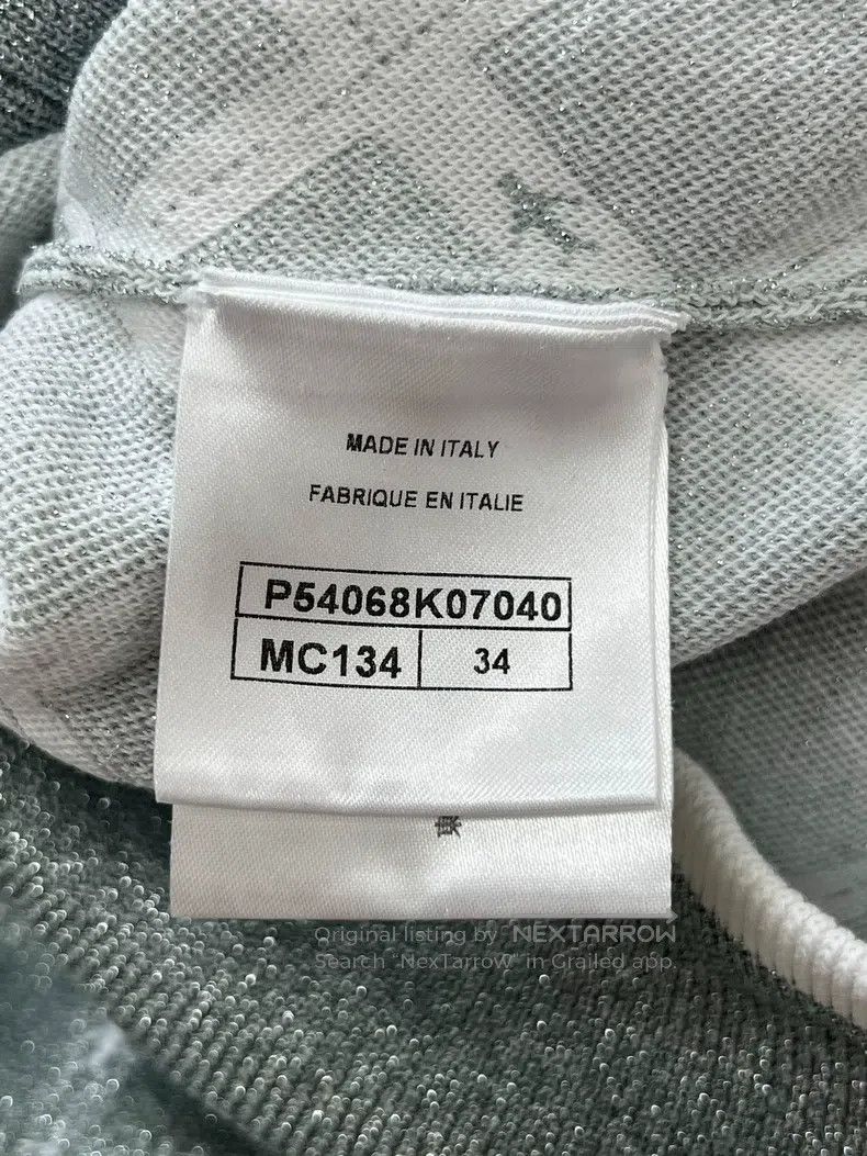 Chanel Chanel Airport Series Silver Knitted Sweater Size XXS / US 00 / IT 34 - 5 Thumbnail