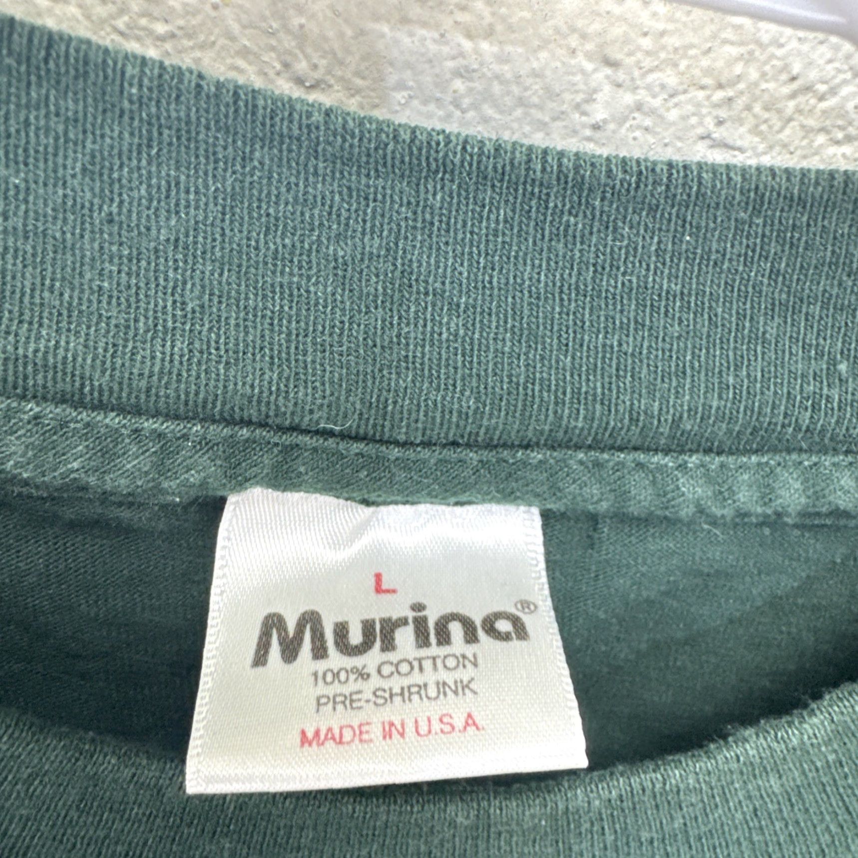 Vintage VINTAGE Murina 90s Alien T-Shirt Men Large Green Graphic Short Sleeve Retro Size US L / EU 52-54 / 3 - 3 Thumbnail