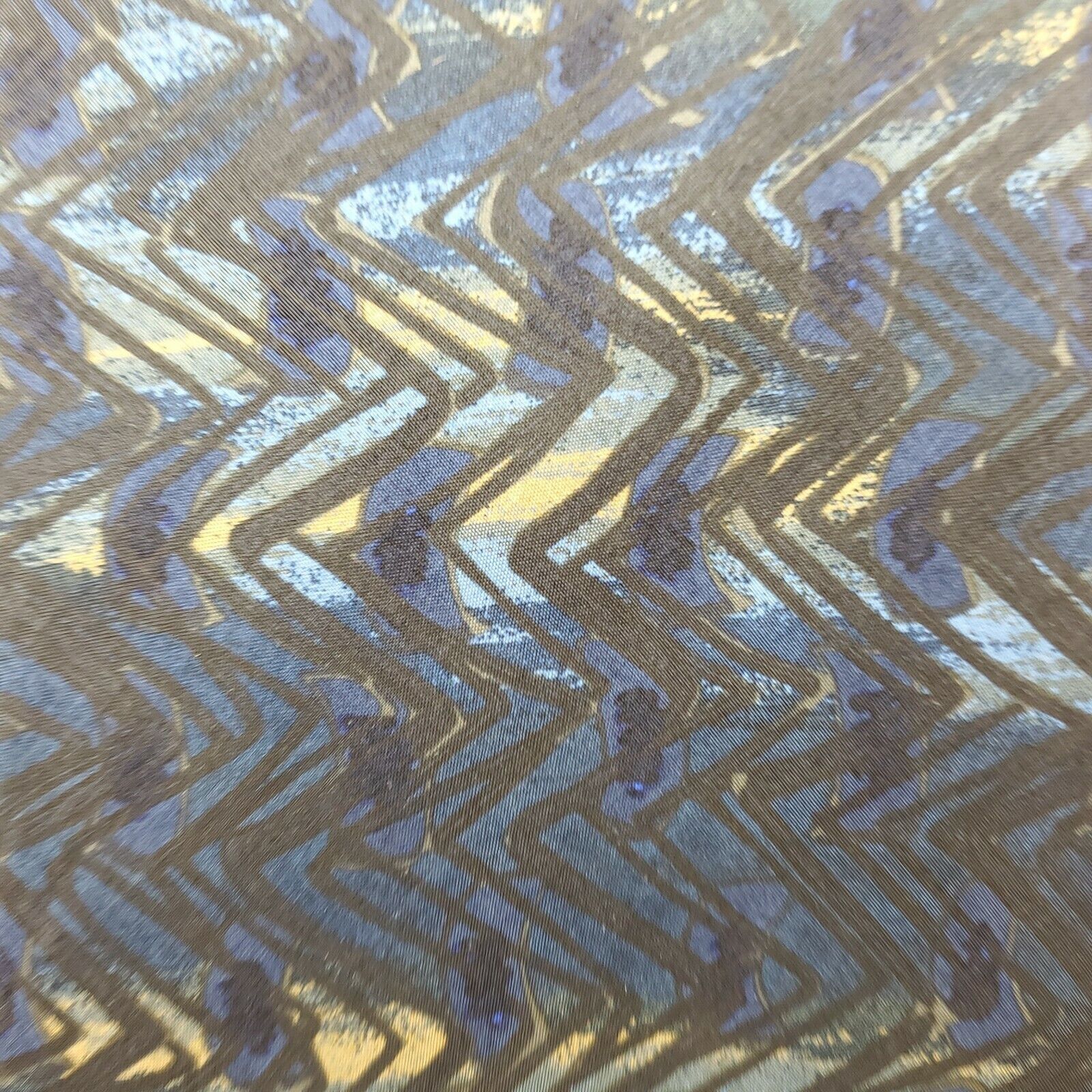 Vintage Geoffrey Beene Blue Abstract Silk Tie Short Size ONE SIZE - 2 Thumbnail