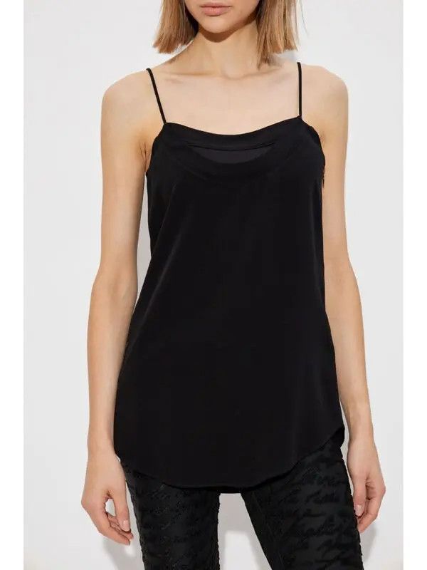 Balmain o1s1wg111225 Layered Top in Black Size S / US 4 / IT 40 - 2 Thumbnail
