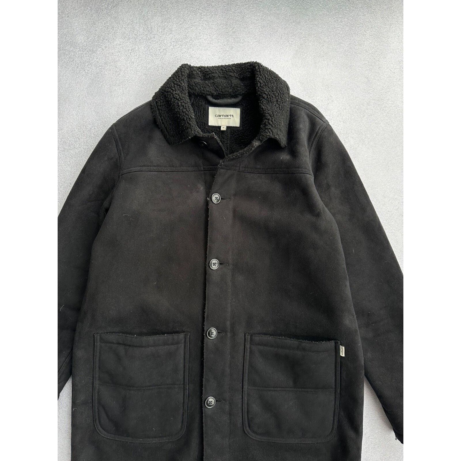 Carhartt Carhartt Women’s Stone Black Faux Sheepskin Coat Size XS / US 0-2 / IT 36-38 - 4 Thumbnail