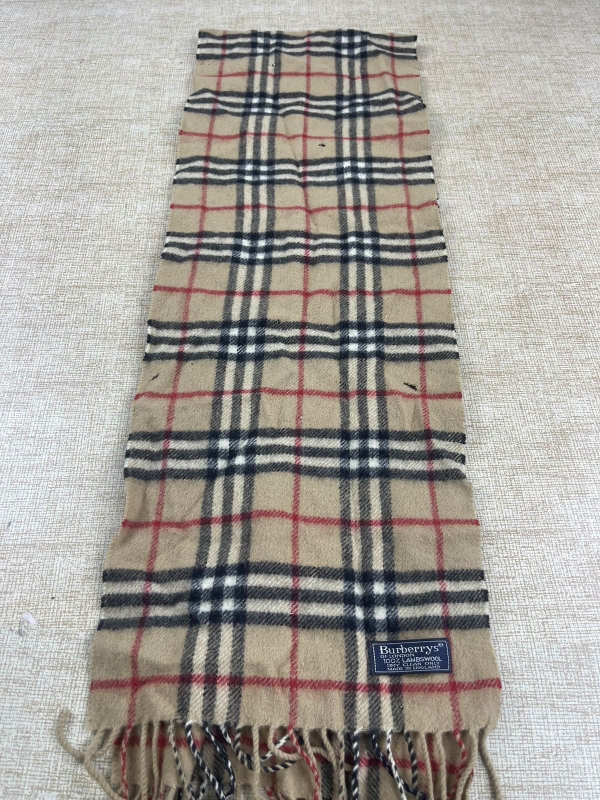 Burberry × Vintage Vintage Burberrys Cashmere Scarf / Muffler / Neckwear Size ONE SIZE - 7 Thumbnail