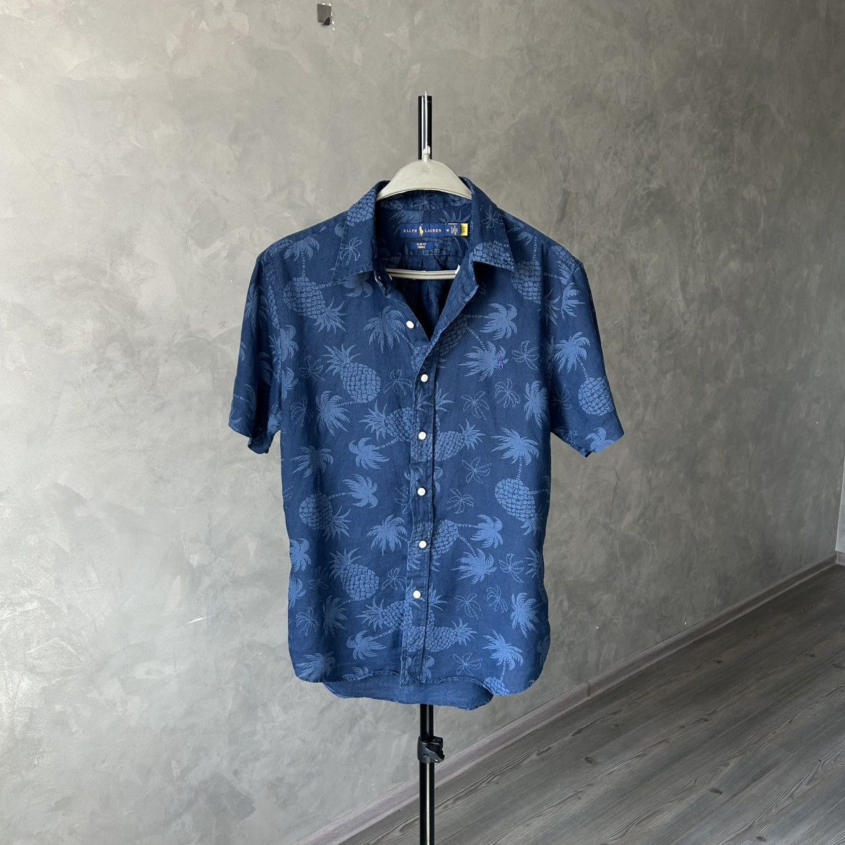 Polo Ralph Lauren Polo Ralph Lauren Linen Hawaiian Shirt Size US M / EU 48-50 / 2 - 2 Thumbnail