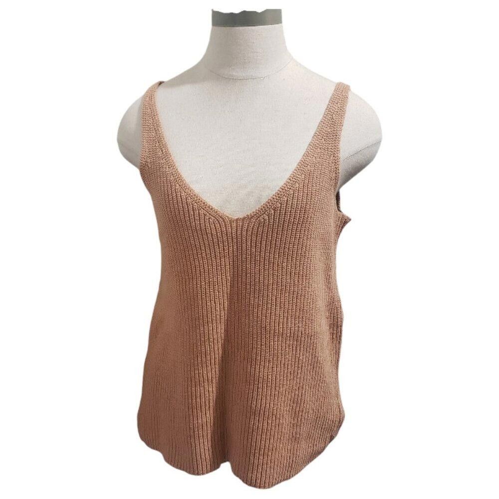 Designer CT1910 The Drop Camel Color Sweater Tank Top S Size S / US 4 / IT 40 - 1 Thumbnail