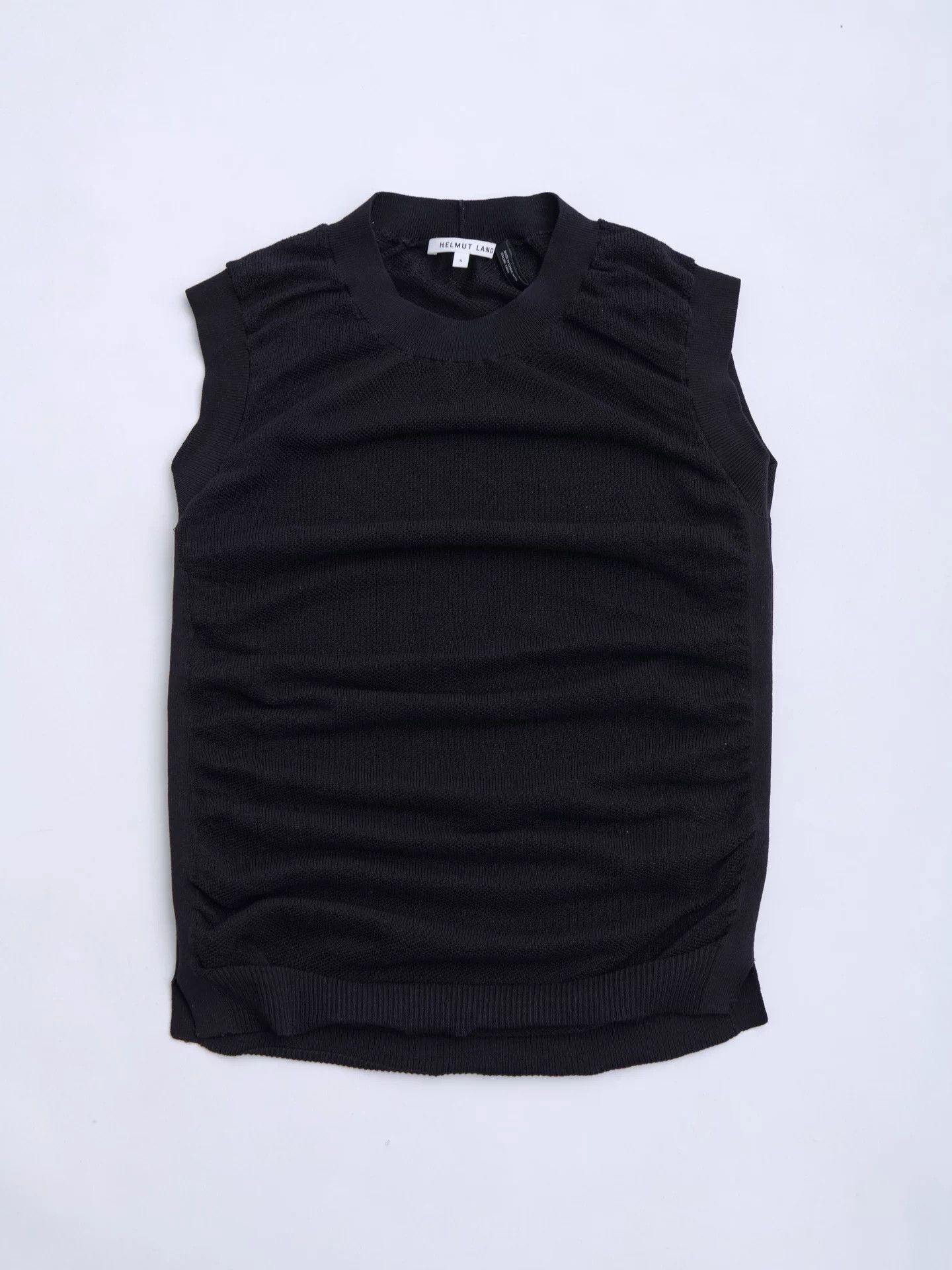 Helmut Lang Helmut Lang Structure Sleeveless Black Shirring Top S Size S / US 4 / IT 40 - 8 Thumbnail