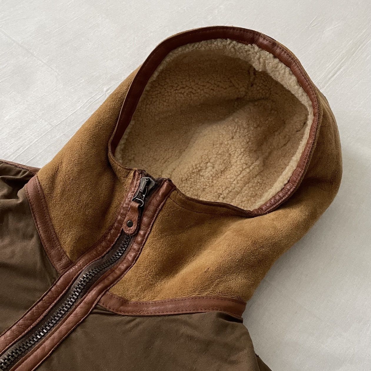 Chevignon Chevignon Shearling Sheepskin Hooded Bomber Jacket Parka B3 Size US L / EU 52-54 / 3 - 5 Thumbnail