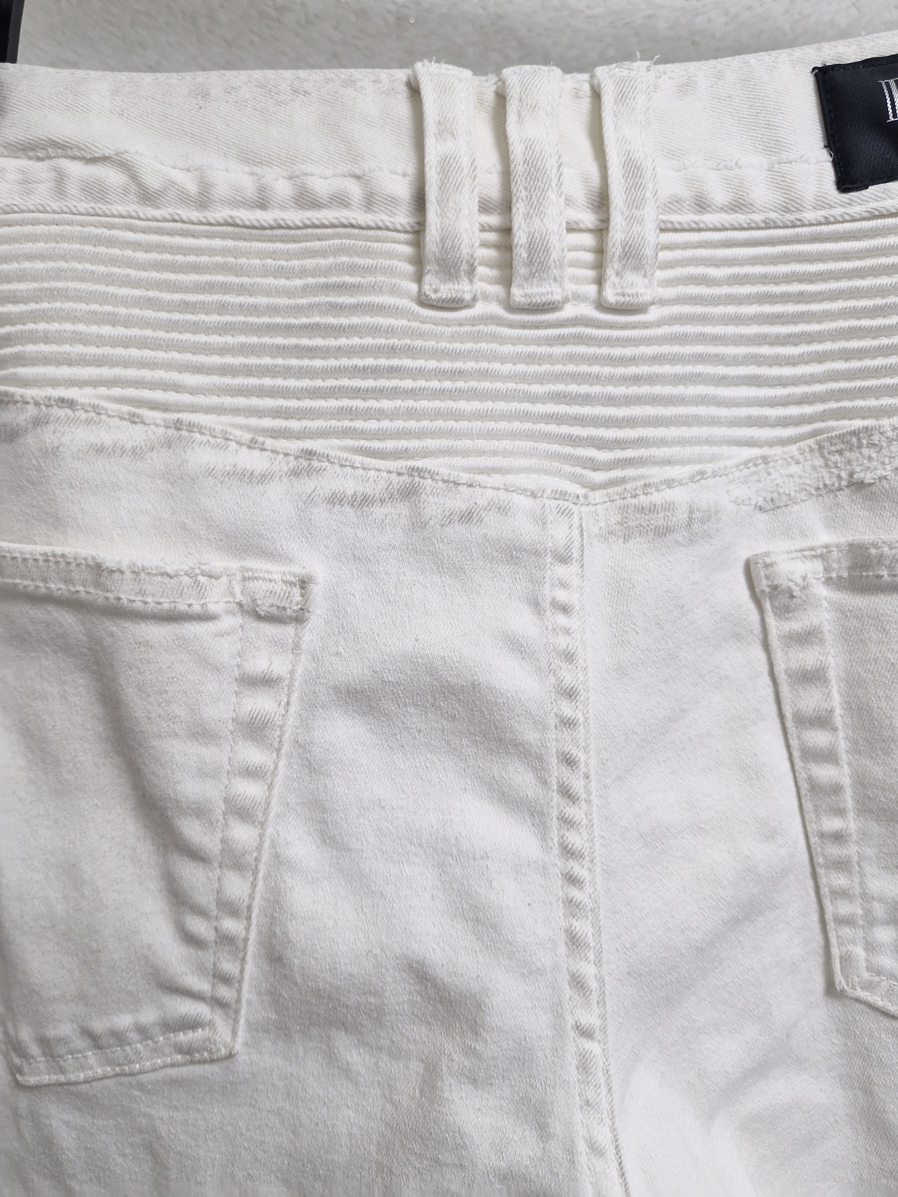 Balmain BALMAIN SS16 Dirty White Biker Jeans Size US 32 / EU 48 - 4 Thumbnail