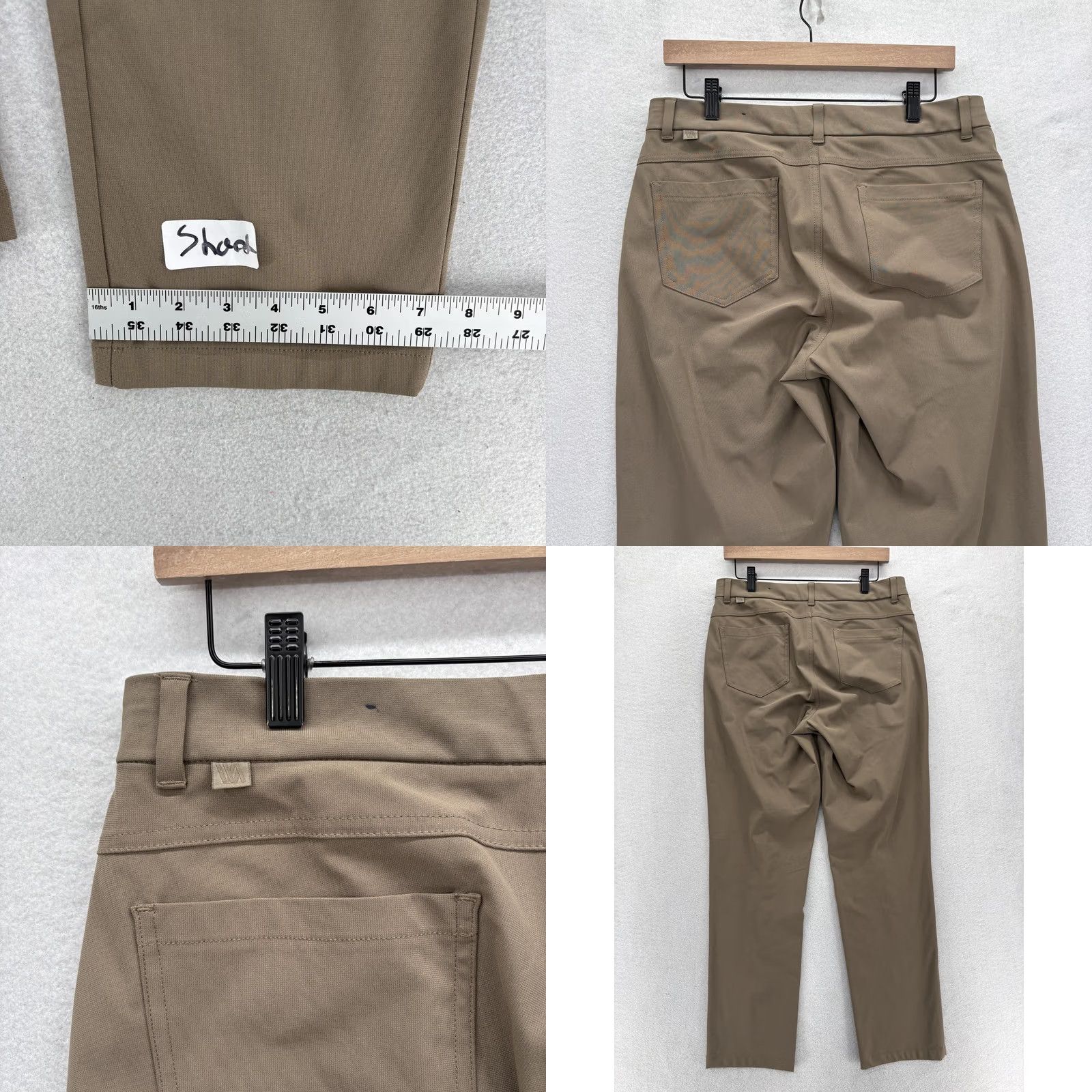 Vintage VRST Limitless Athletic Fit 5-Pocket Pants Mens 32x30 Khakis Twill Beige Stretch Inseam 30 Zip Straight Mens Regular Size US 32 / EU 48 - 8 Thumbnail
