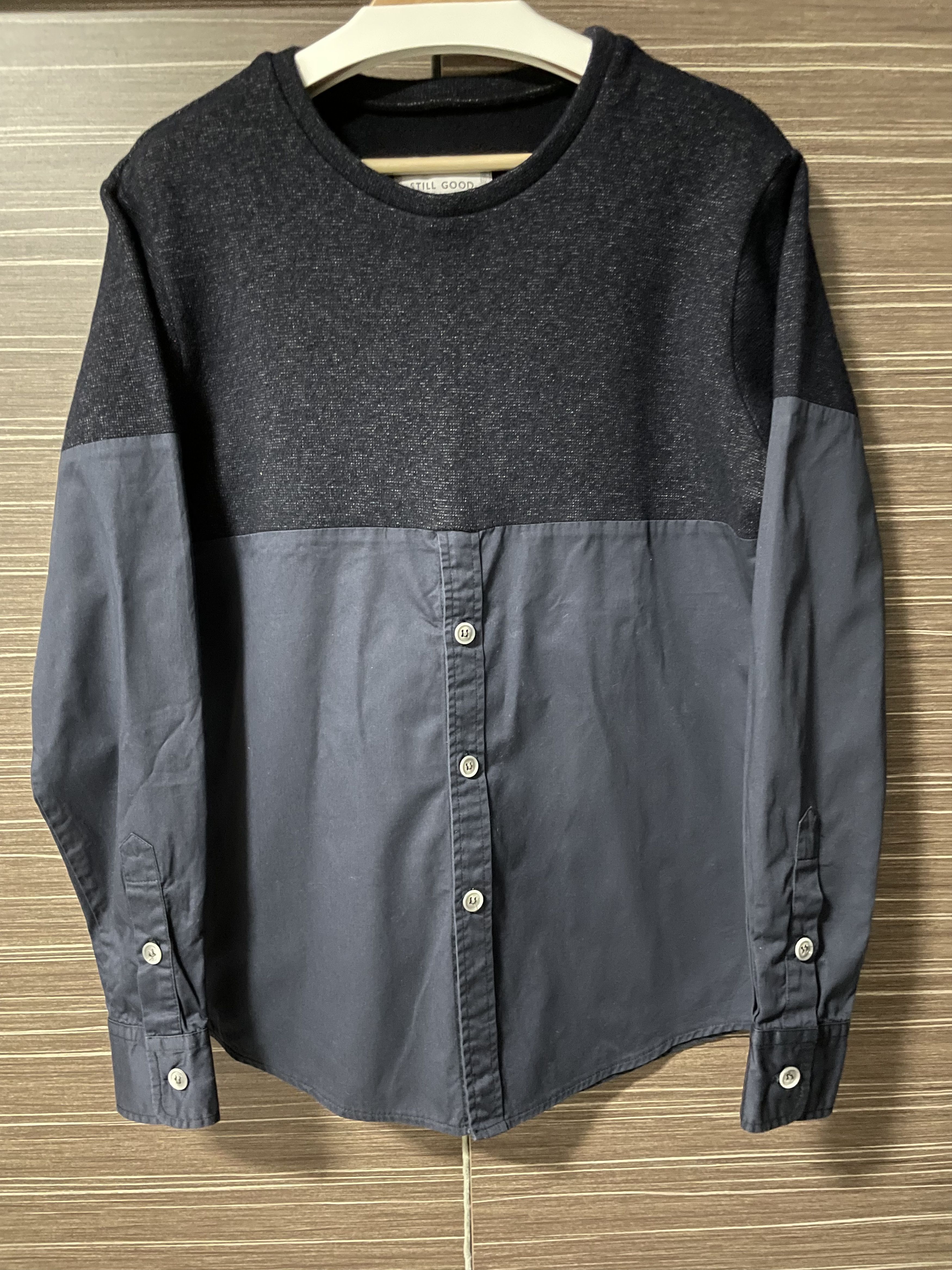 Still Good Navy Wool Cotton Shirt
